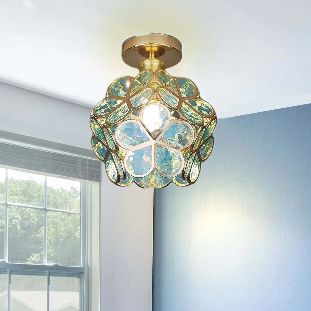 Elegante Kristallen Plafondlamp - Modern Bloemdesign voor Elke Ruimte