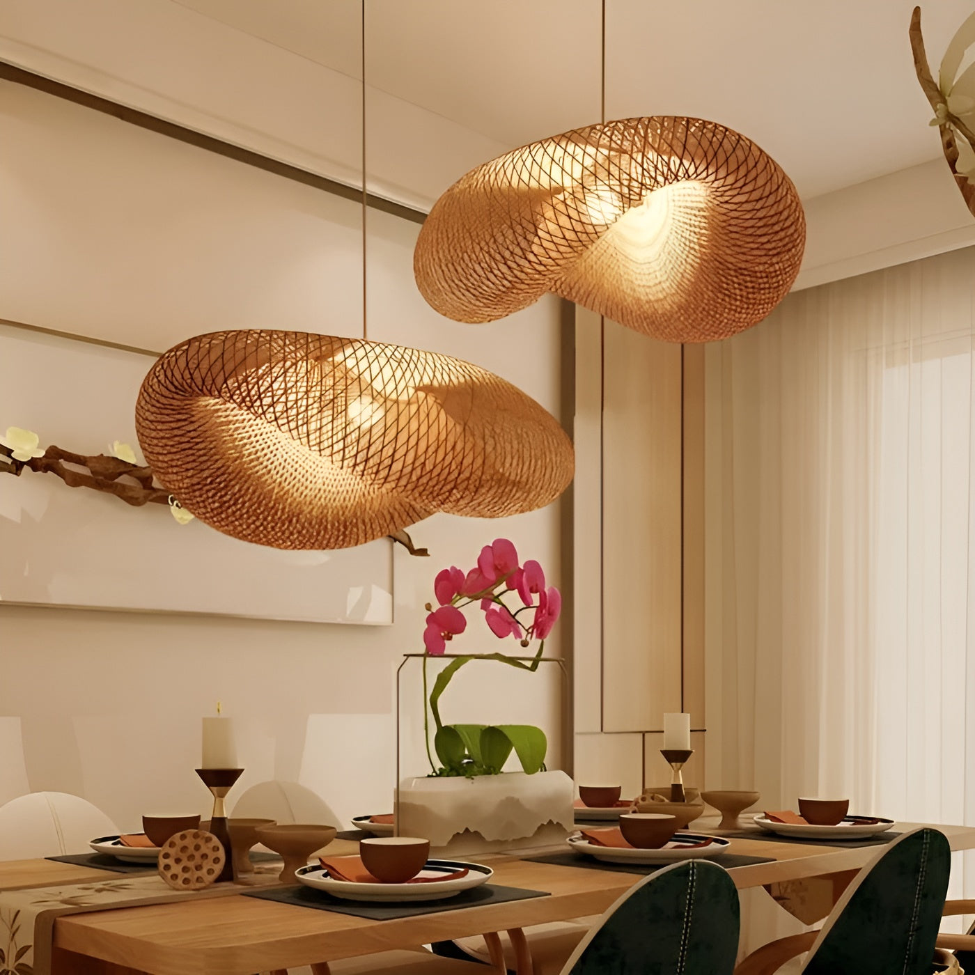 Stijlvolle Rotan Hanglamp – BambooBliss Licht voor Elke Ruimte