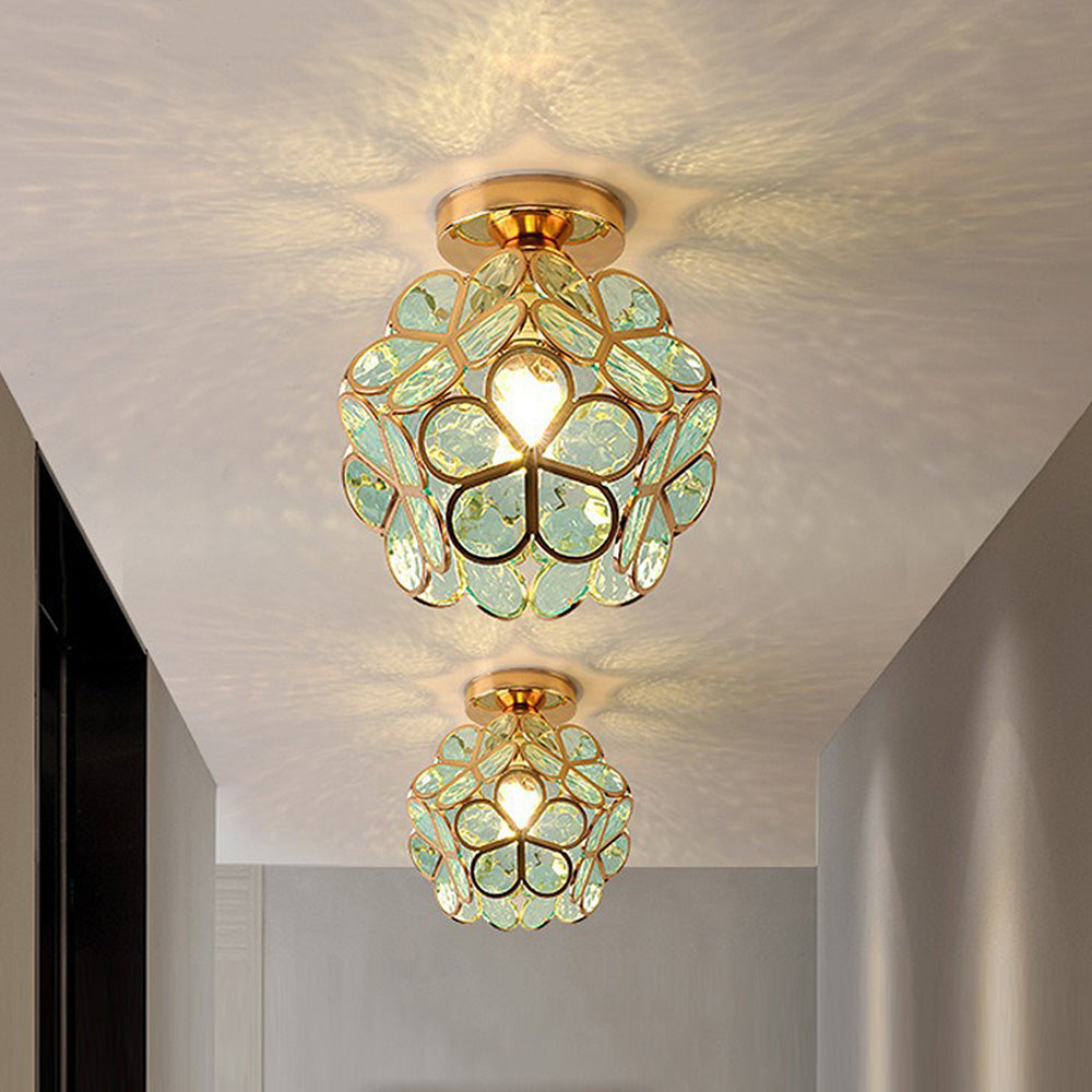 Elegante Kristallen Plafondlamp - Modern Bloemdesign voor Elke Ruimte