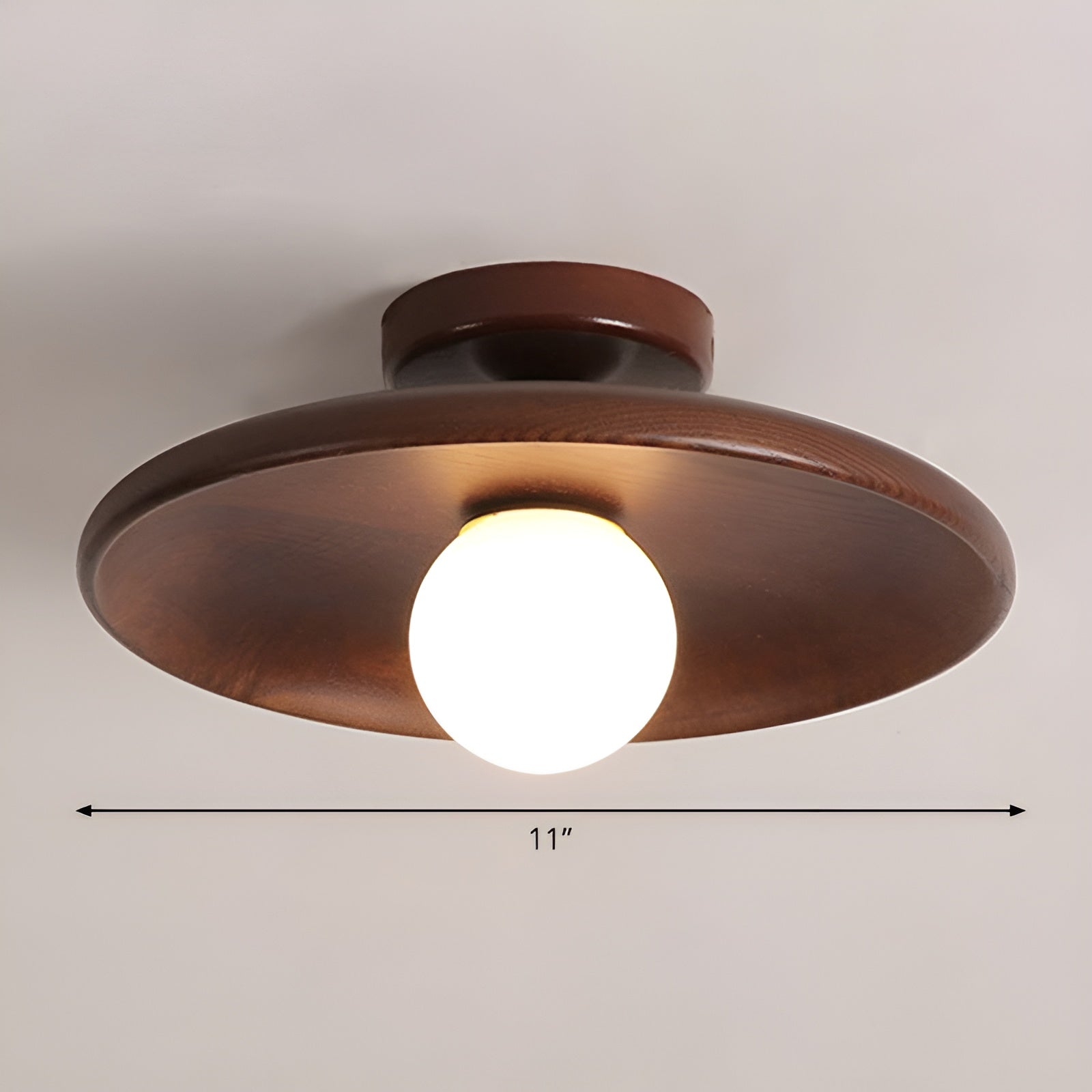 WoodBliss Light - Elegante Wabi Sabi Houten Plafondlamp