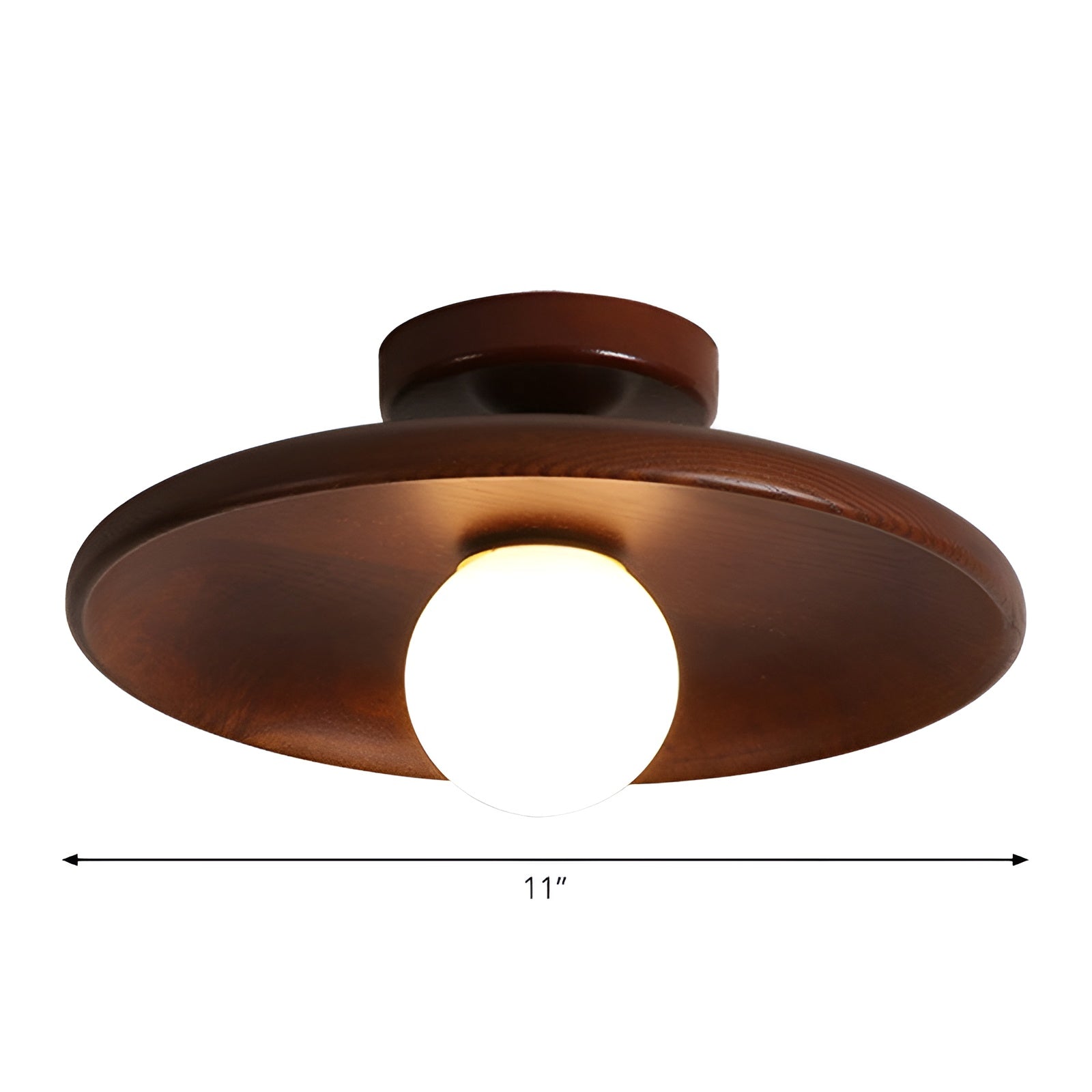 WoodBliss Light - Elegante Wabi Sabi Houten Plafondlamp