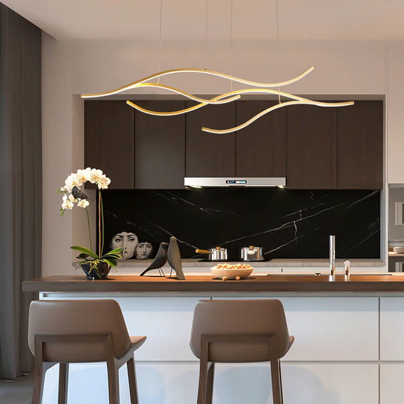 Moderne LED Wave Hanglamp - Dimbaar