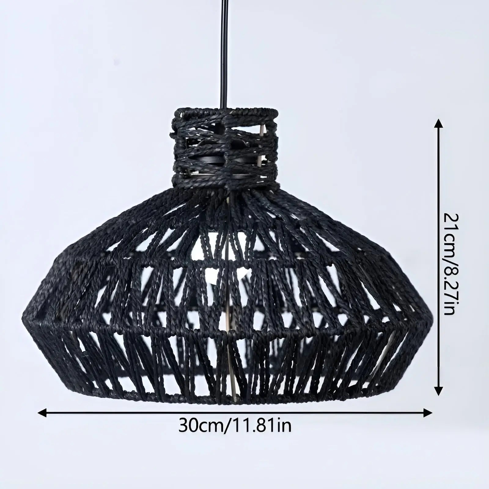 Vintage Rotan Lamp - Handgeweven Antieke Sfeerlicht