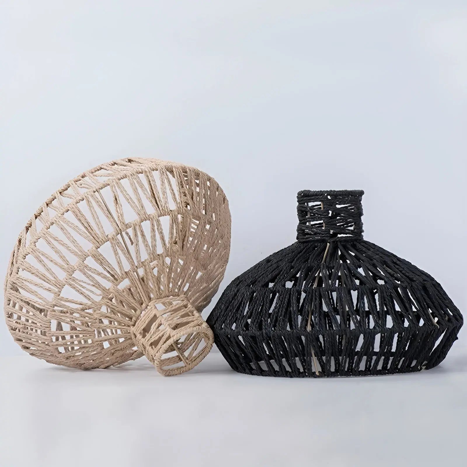 Vintage Rotan Lamp - Handgeweven Antieke Sfeerlicht