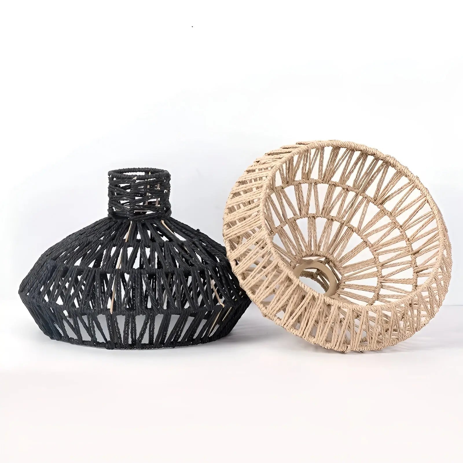 Vintage Rotan Lamp - Handgeweven Antieke Sfeerlicht