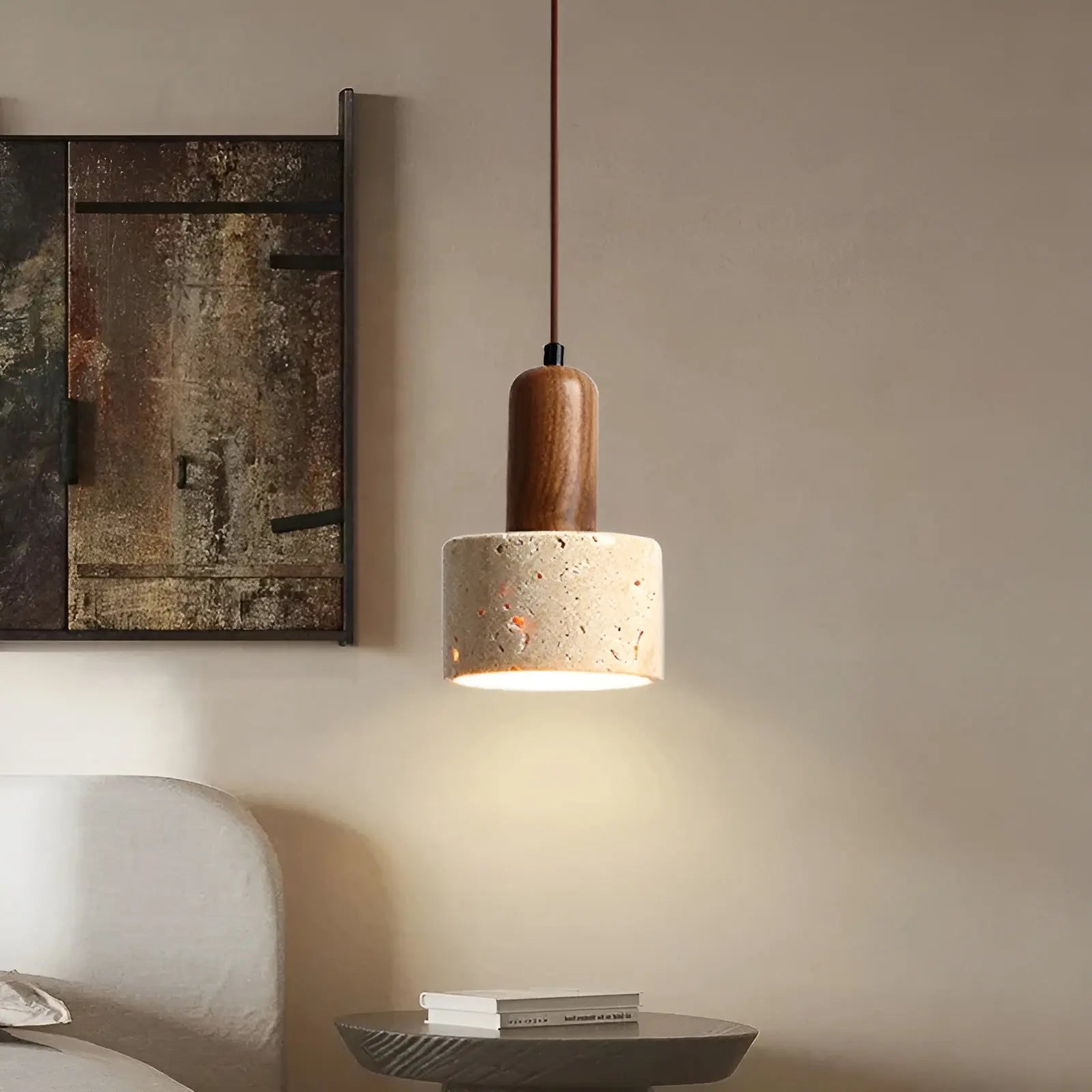 Elegante Wabi Sabi Plafondlamp - Japans Design met Glow Effect