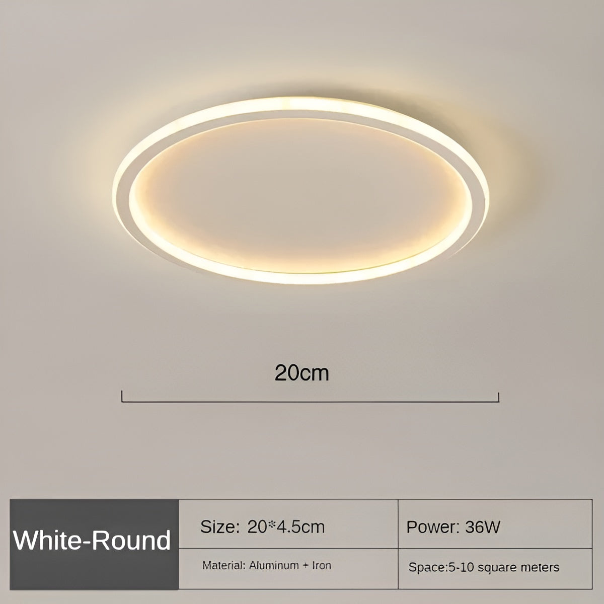 CircleBright LED Plafondlamp - Stijlvolle Ronde Verlichting