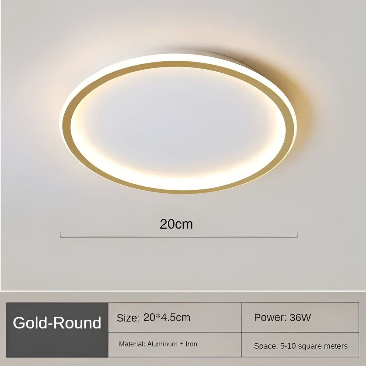 CircleBright LED Plafondlamp - Stijlvolle Ronde Verlichting
