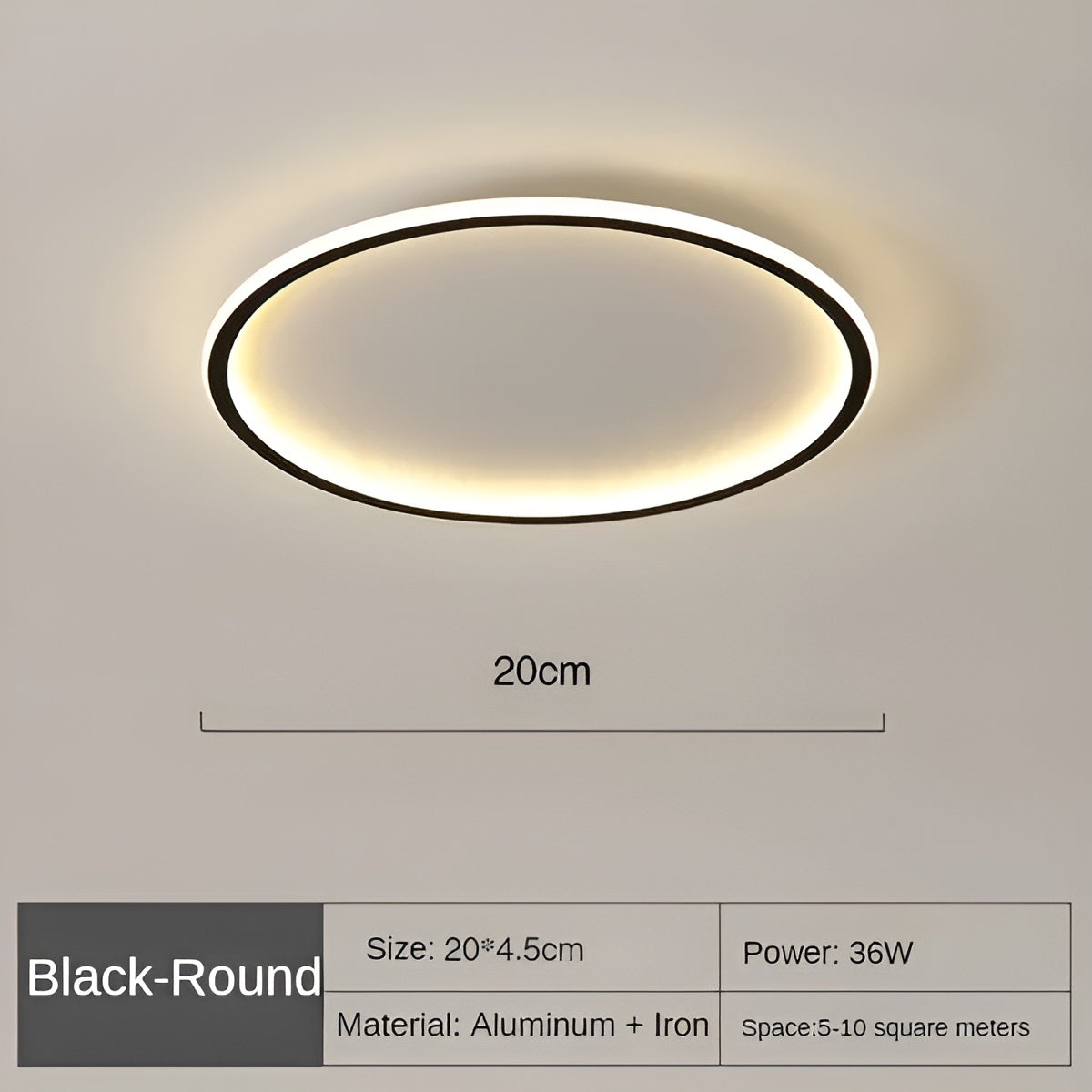 CircleBright LED Plafondlamp - Stijlvolle Ronde Verlichting
