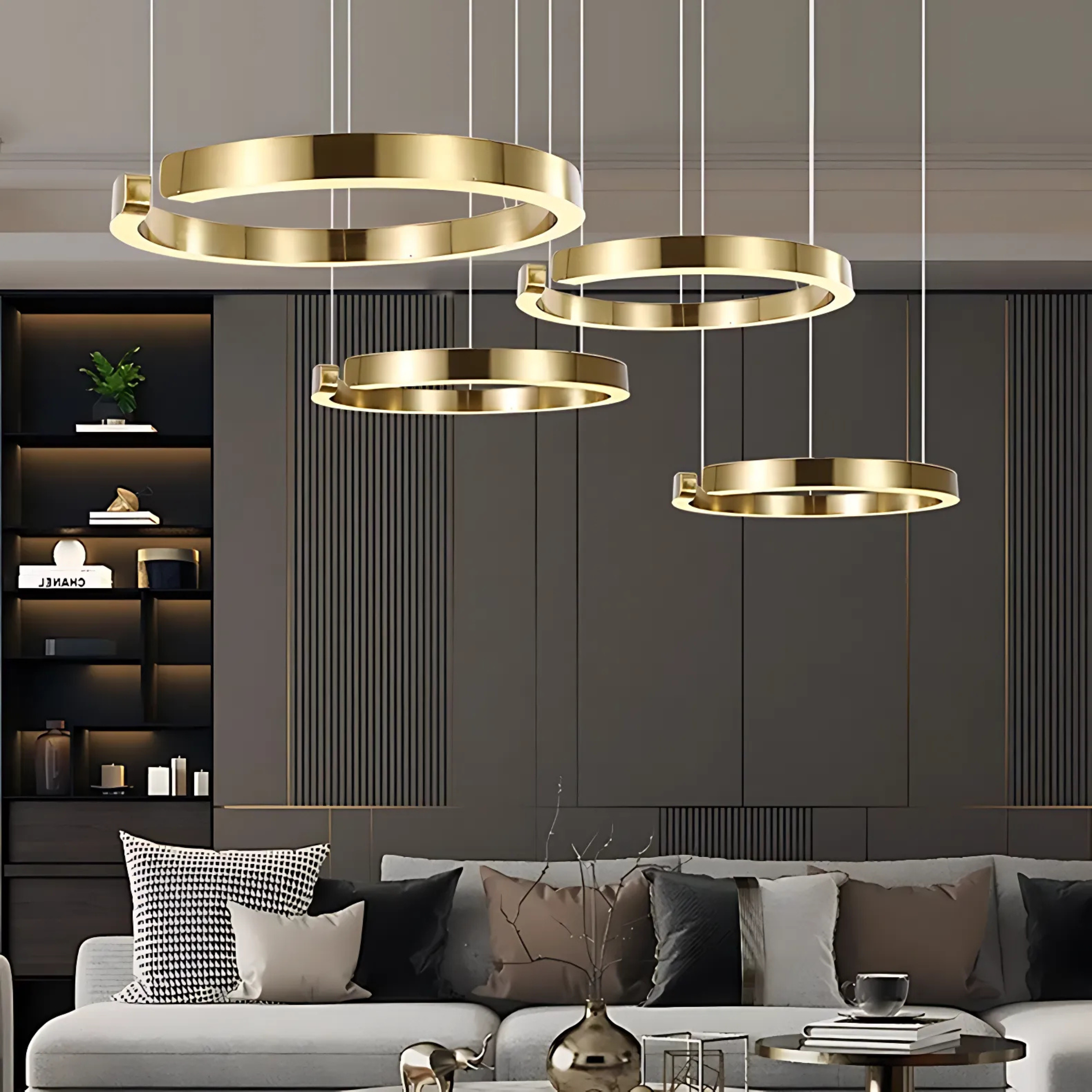 Moderne Strakke Halo Hanglamp