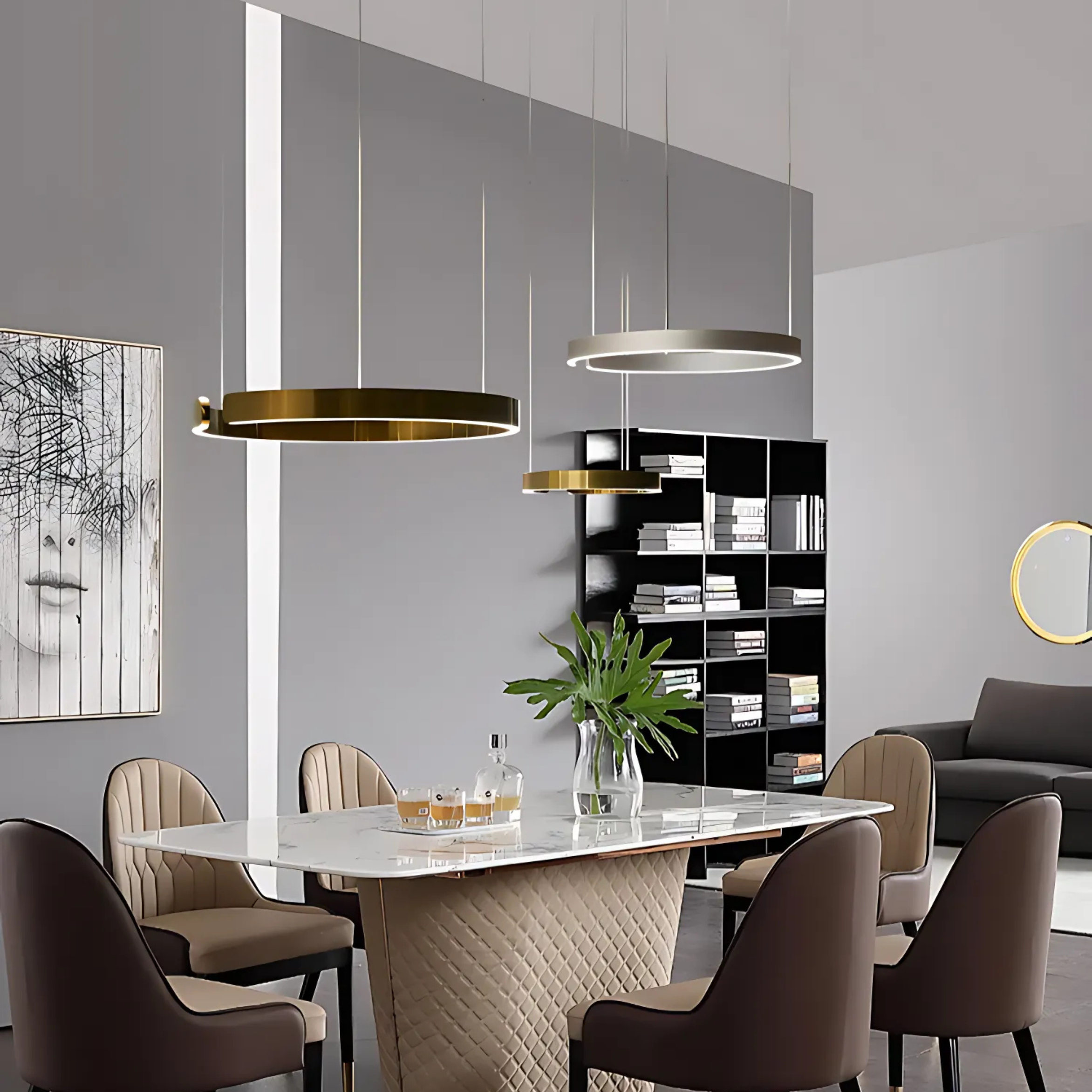 Moderne Strakke Halo Hanglamp