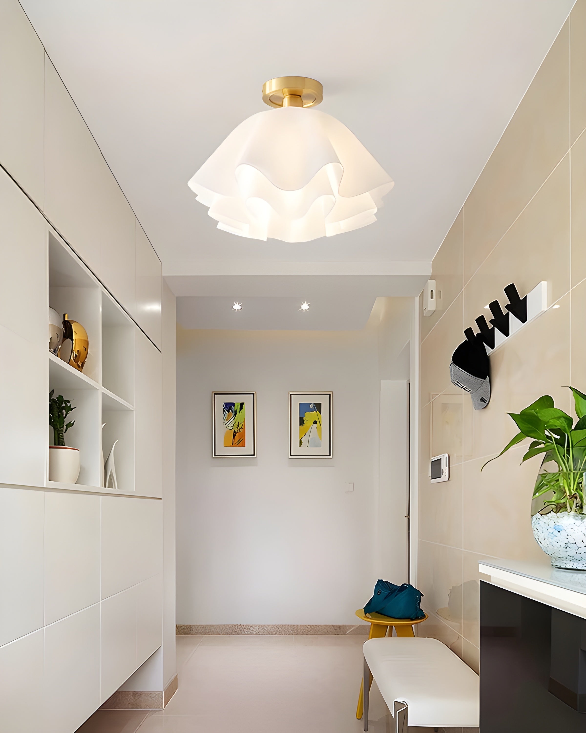 Verfijnde LED Plafondlamp met Bloemdesign - FloralArt Light