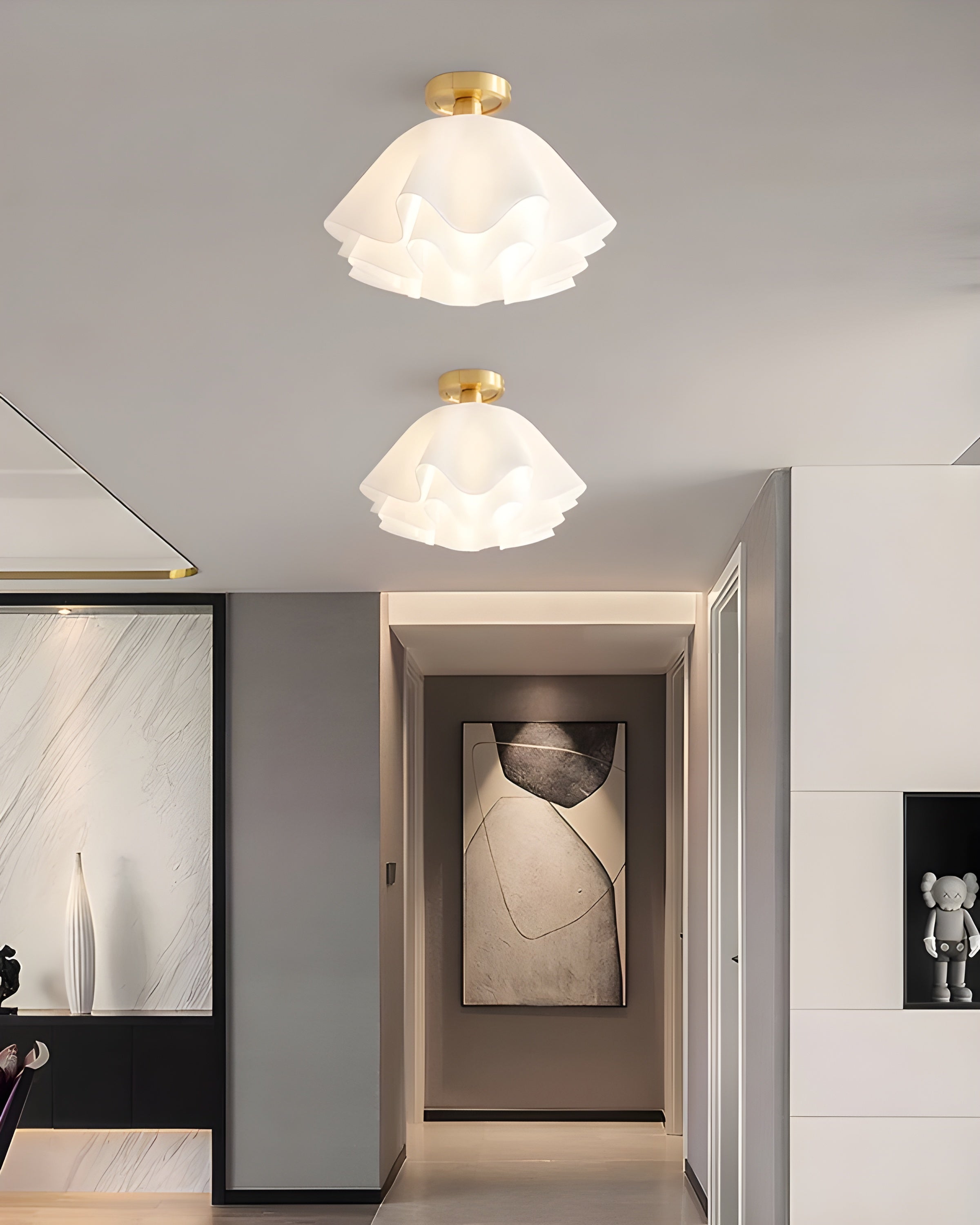 Verfijnde LED Plafondlamp met Bloemdesign - FloralArt Light