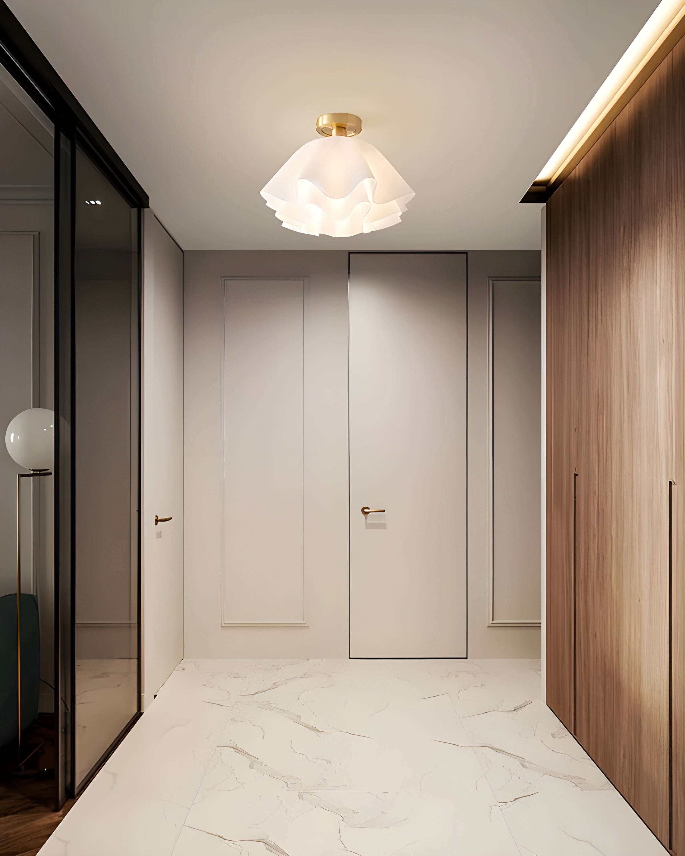 Verfijnde LED Plafondlamp met Bloemdesign - FloralArt Light