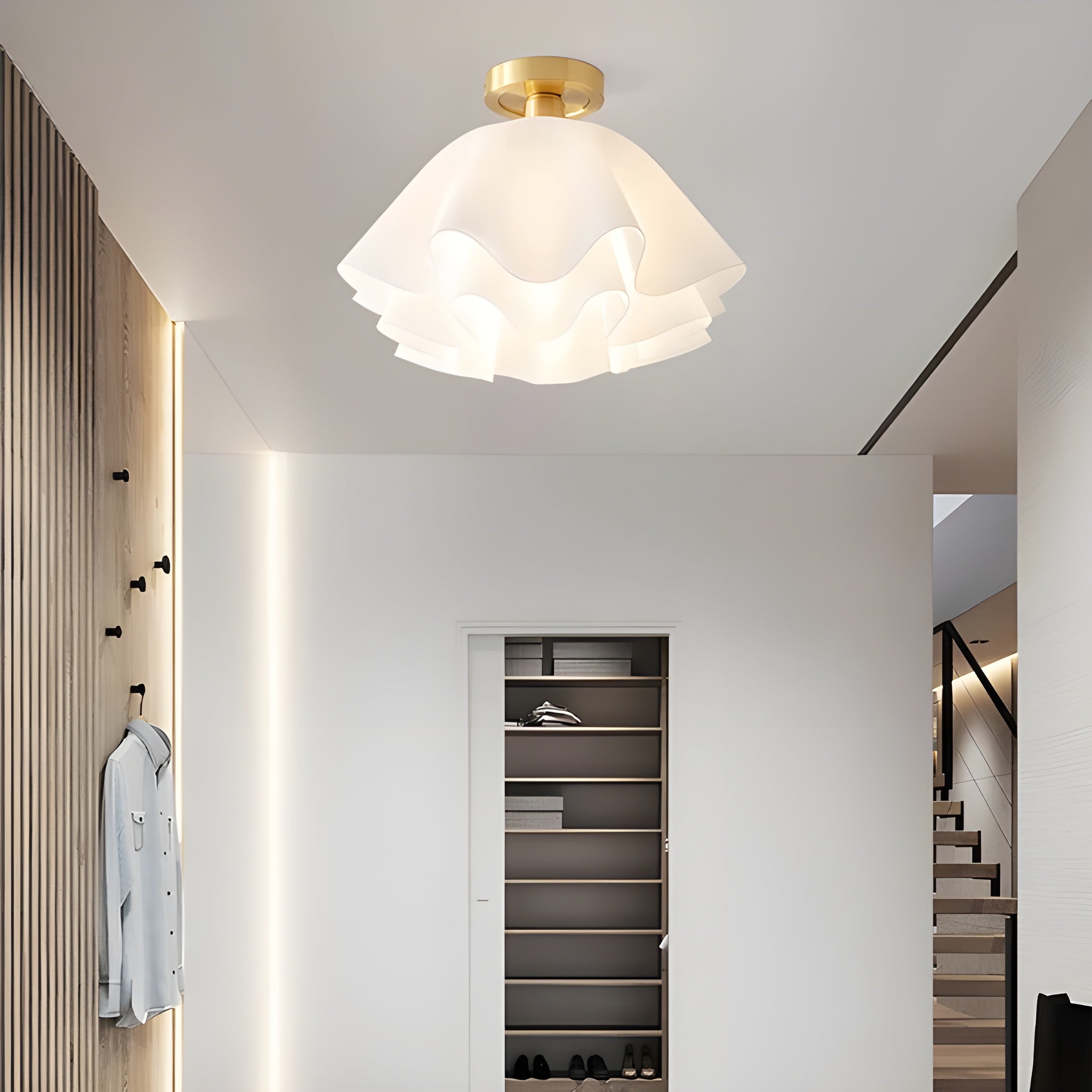 Verfijnde LED Plafondlamp met Bloemdesign - FloralArt Light