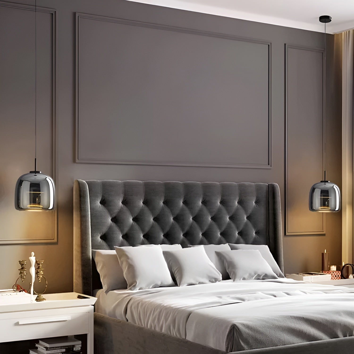 Nordic Luxe LED Hanglamp van Glas - Elegante GlassShimmer