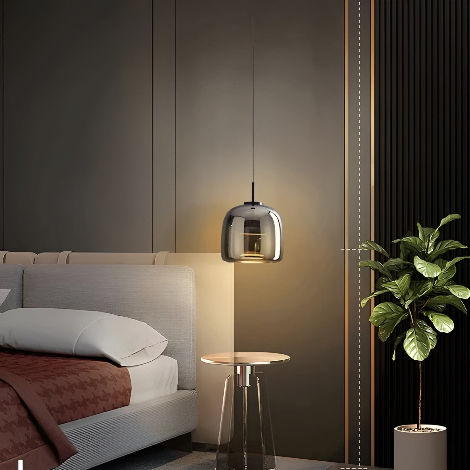 Nordic Luxe LED Hanglamp van Glas - Elegante GlassShimmer
