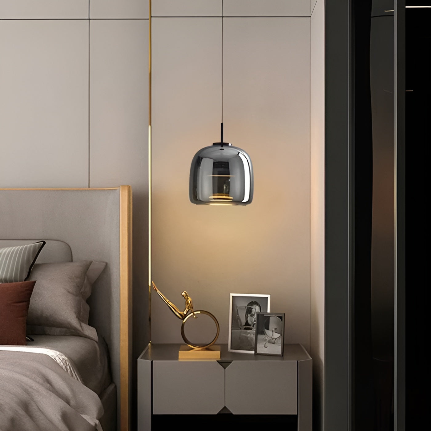 Nordic Luxe LED Hanglamp van Glas - Elegante GlassShimmer