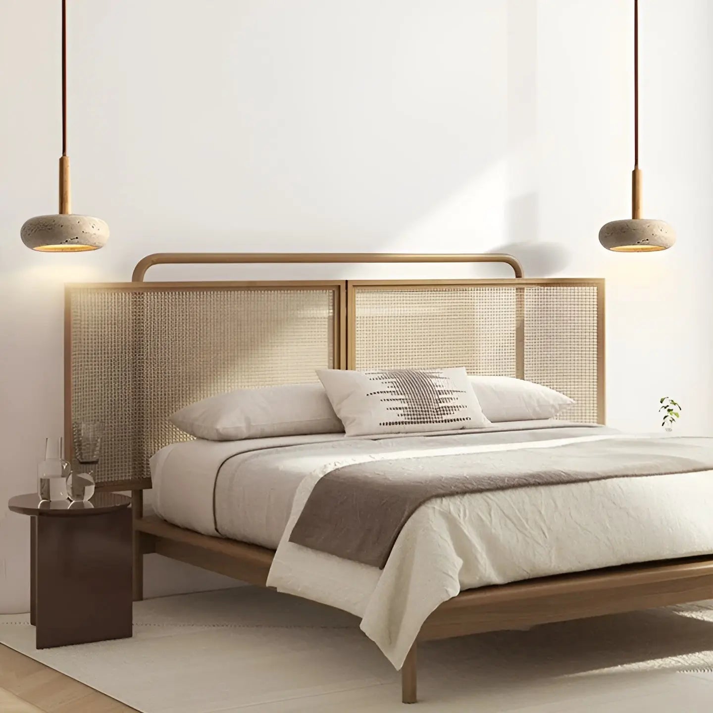 Retro Wabi Sabi LED Plafondlamp - HaloStone Travertijn