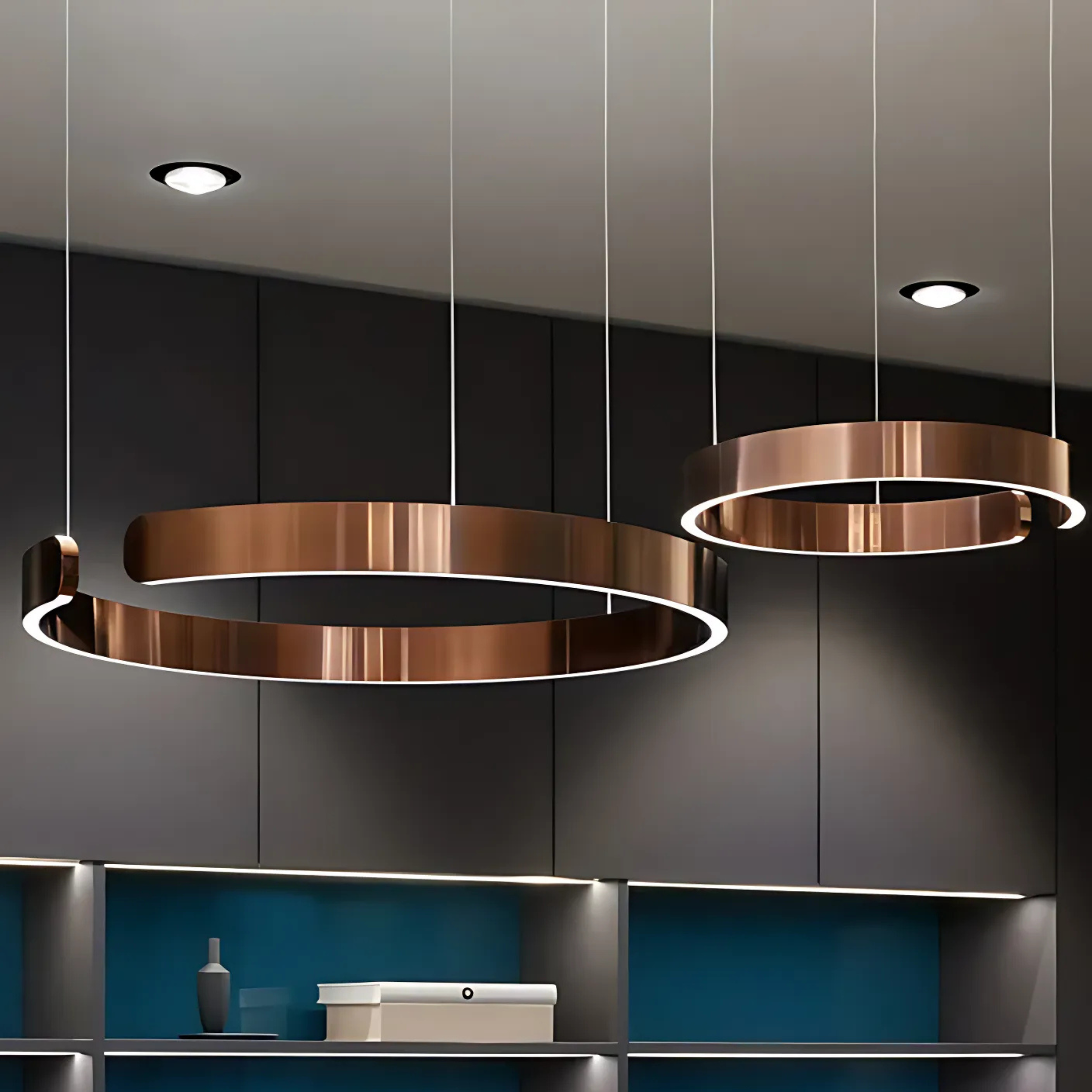 Moderne Strakke Halo Hanglamp