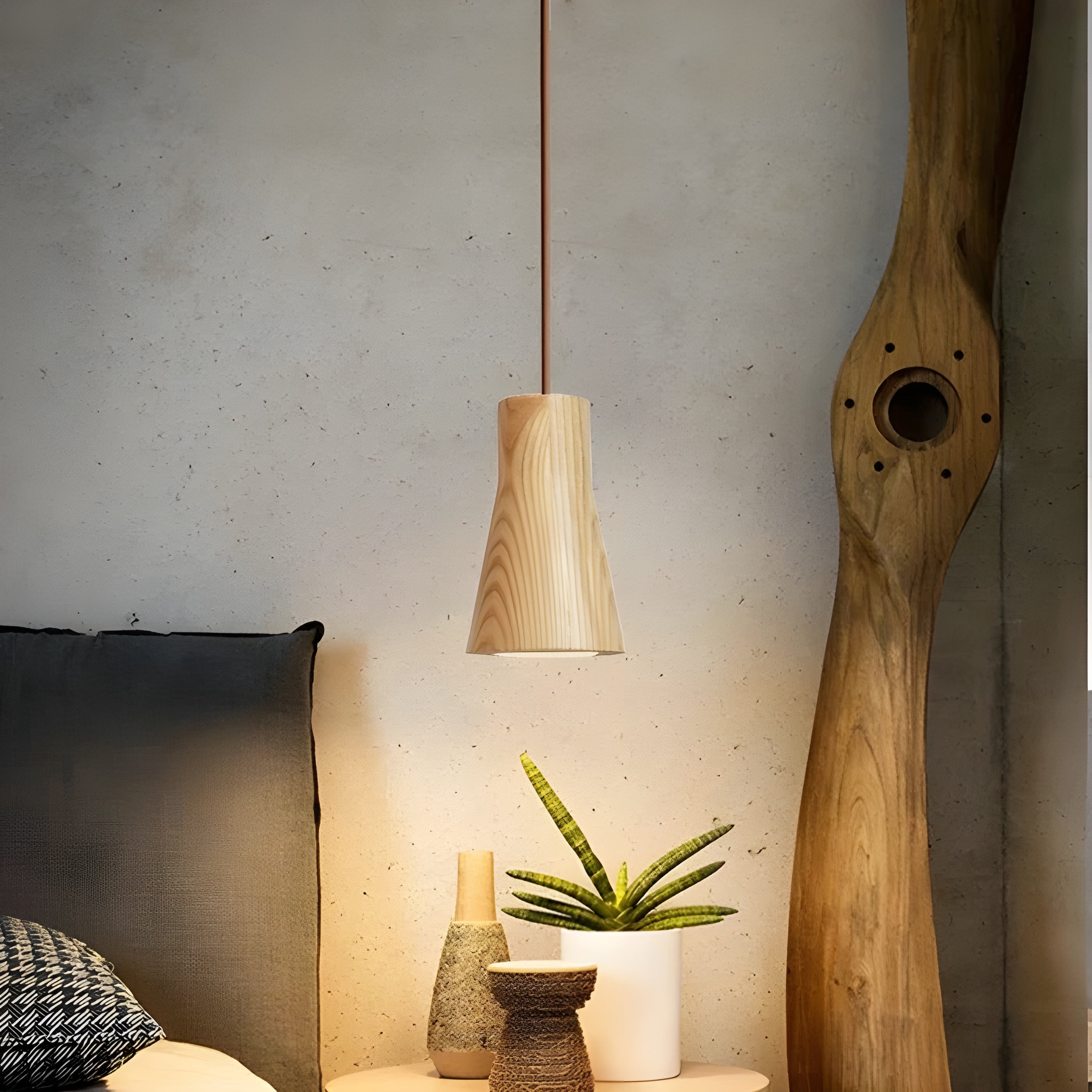 Scandinavische Luxe Houten Hanglamp - Stijlvolle Verlichting