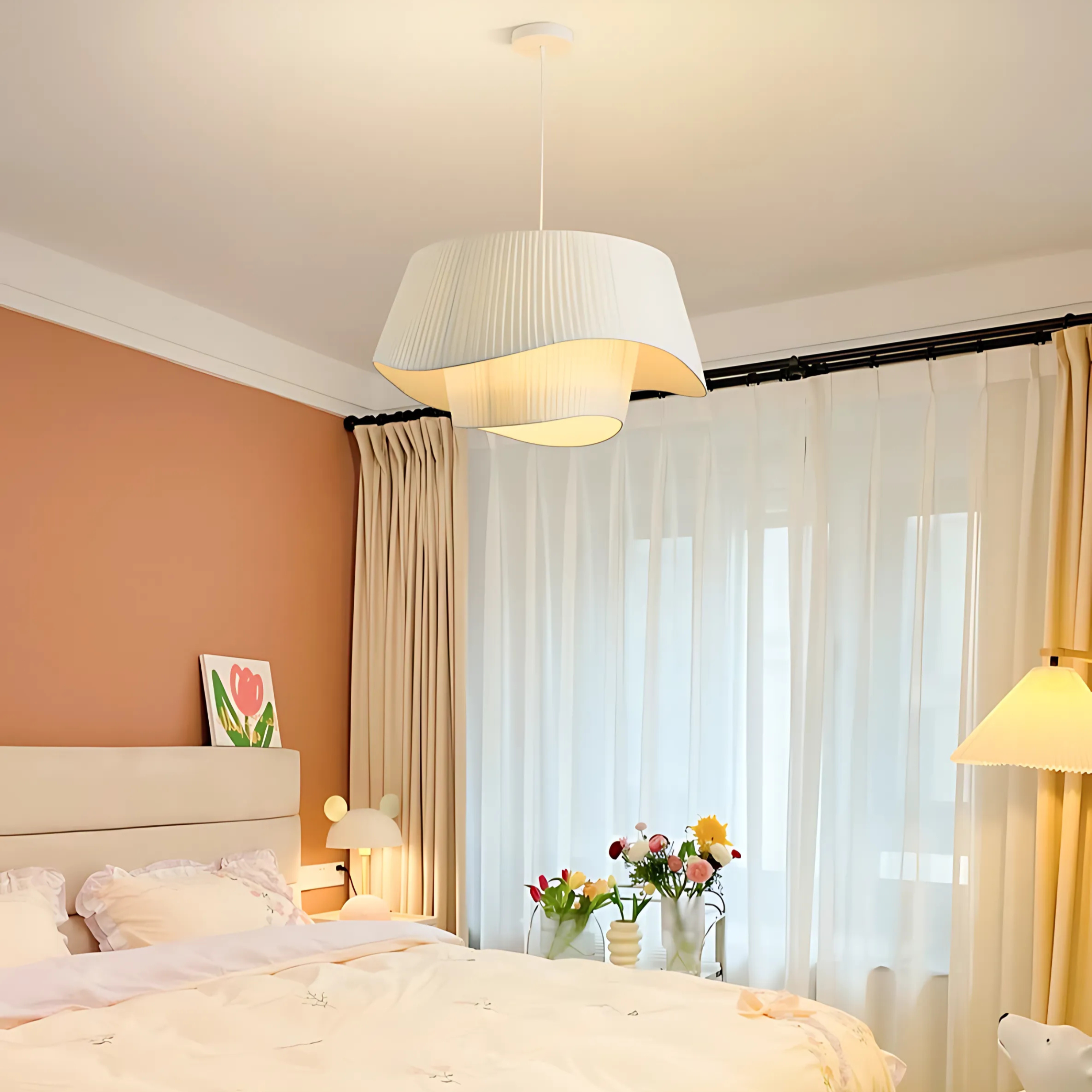 Moderne Zeil Hanglamp - Stijlvolle Japandi Stijl