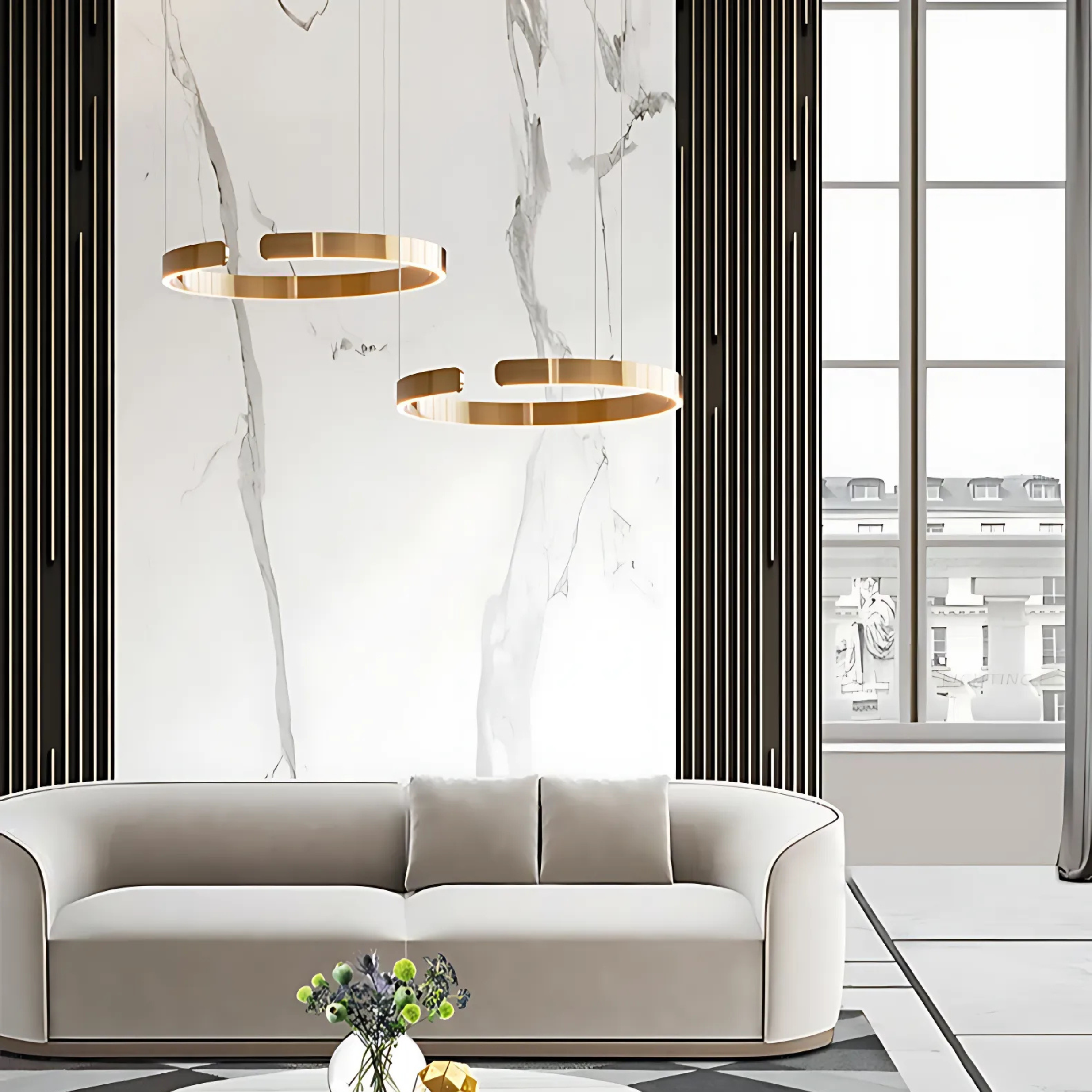 Moderne Strakke Halo Hanglamp