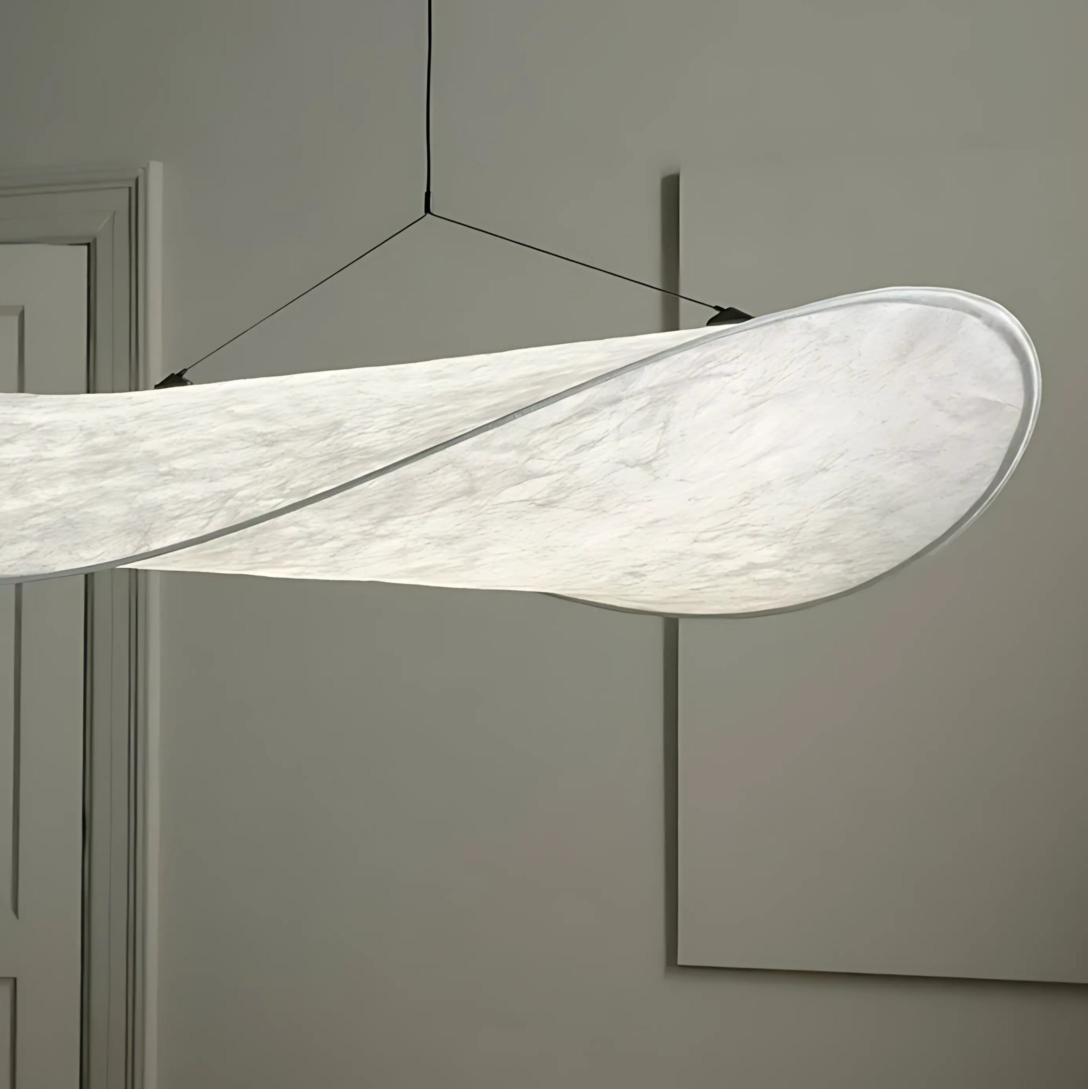 Moderne Zeil Hanglamp - Stijlvolle Japandi Stijl