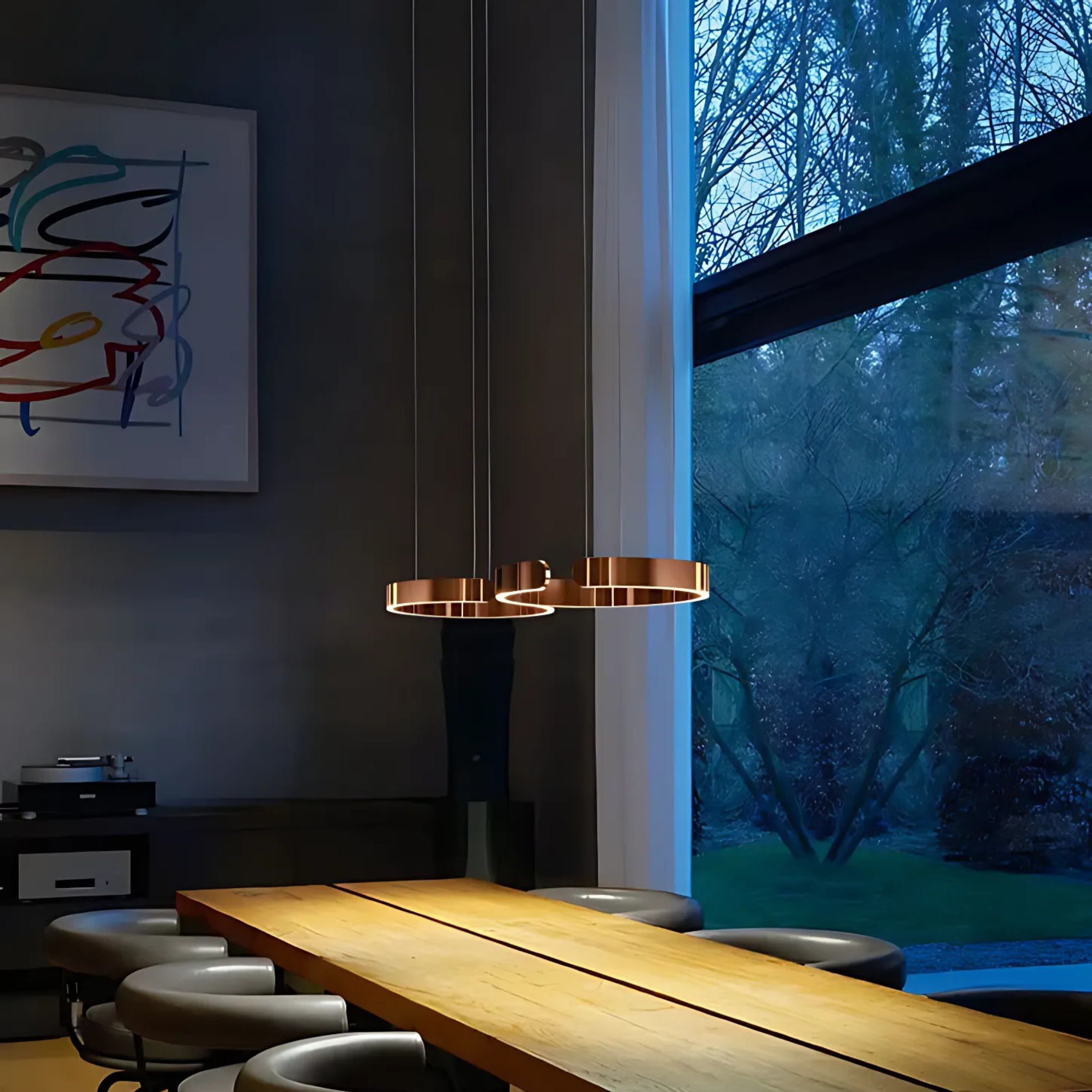 Moderne Strakke Halo Hanglamp