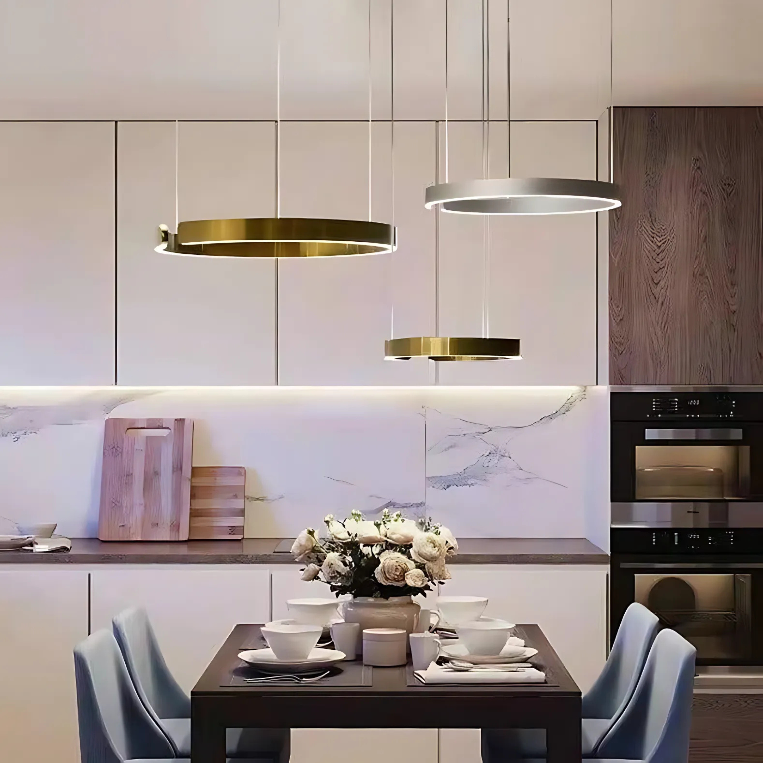 Moderne Strakke Halo Hanglamp