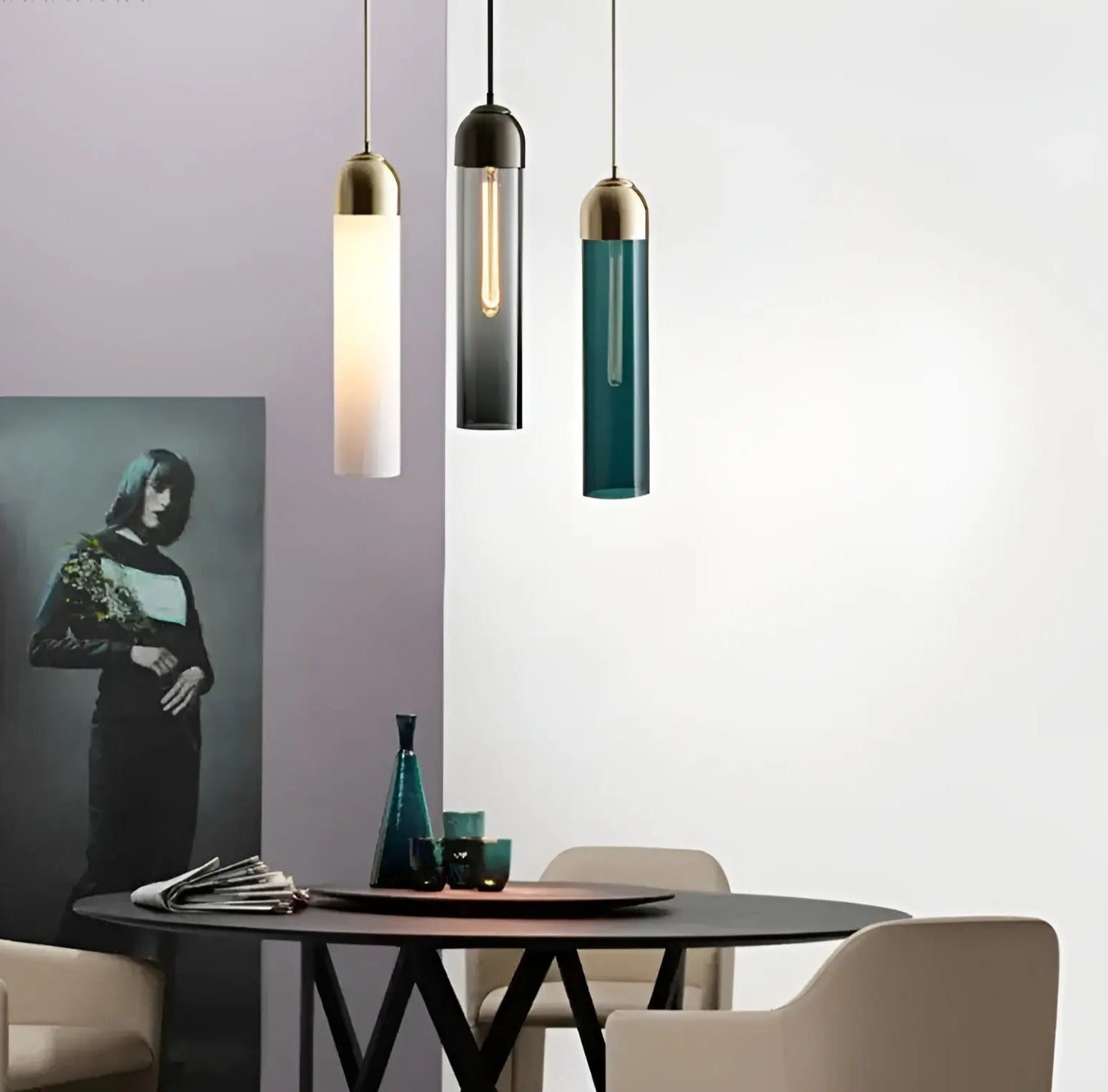 Stijlvolle Noordse Glas LED Hanglamp - Modern Home Decor