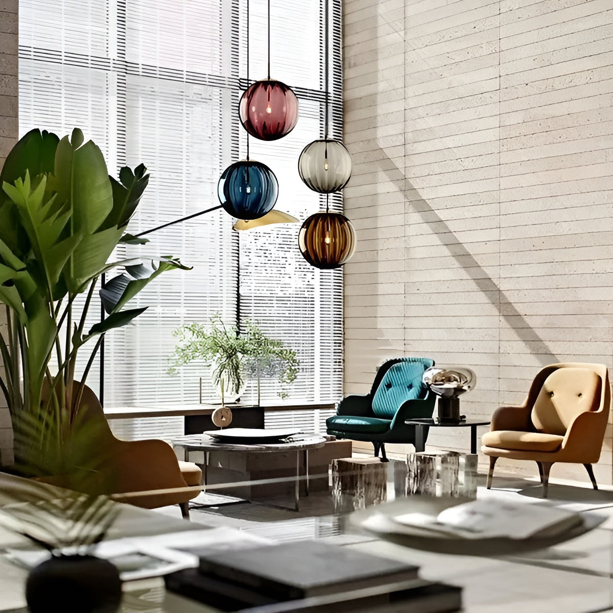Scandinavische LED Hanglamp - Moderne Glazen Bol SphereBeam