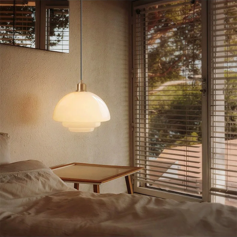 Scandinavische Glazen Hanglamp - Melkglas LED