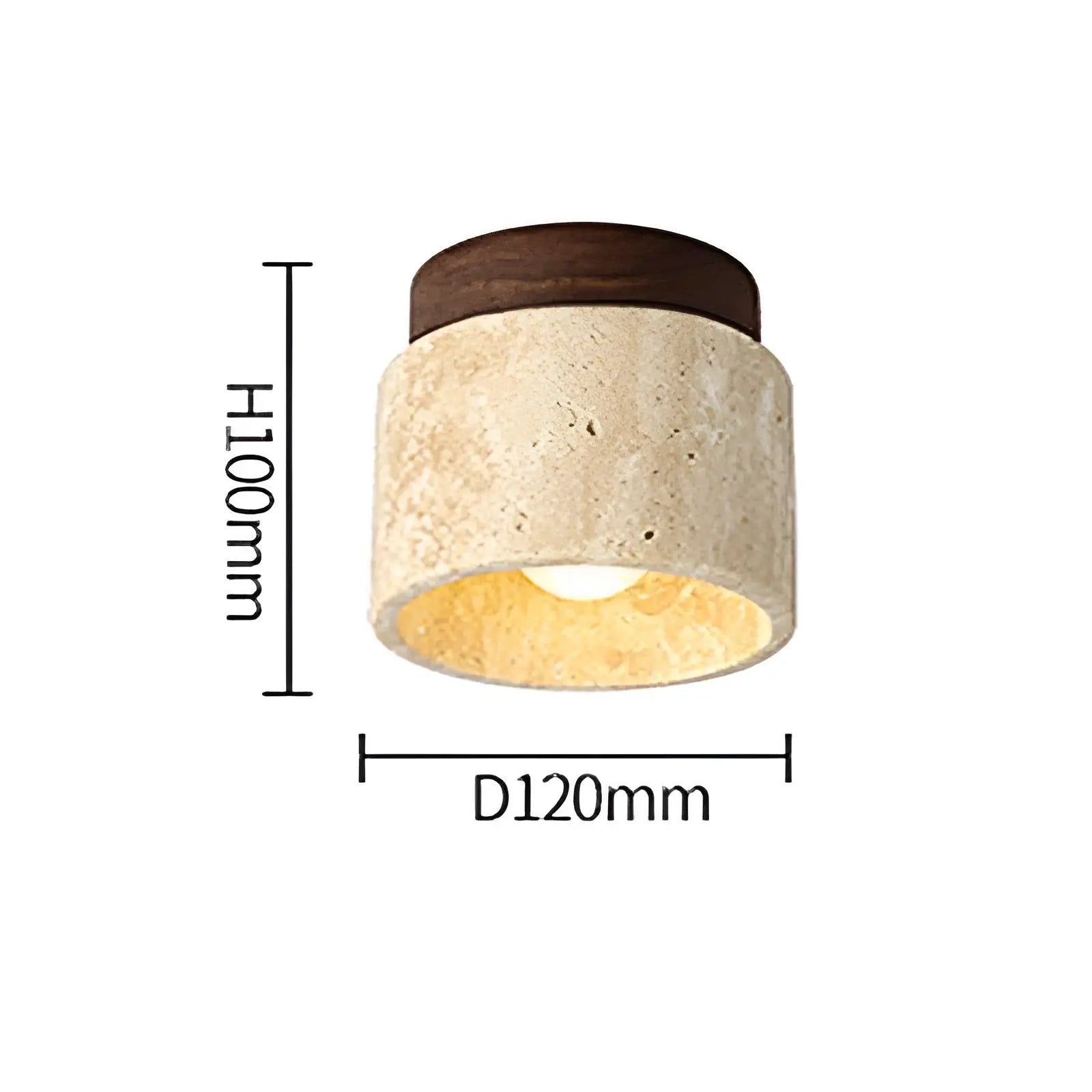 Elegante Wabi Sabi Gele Marmer Plafondlamp - LumiStone Glow