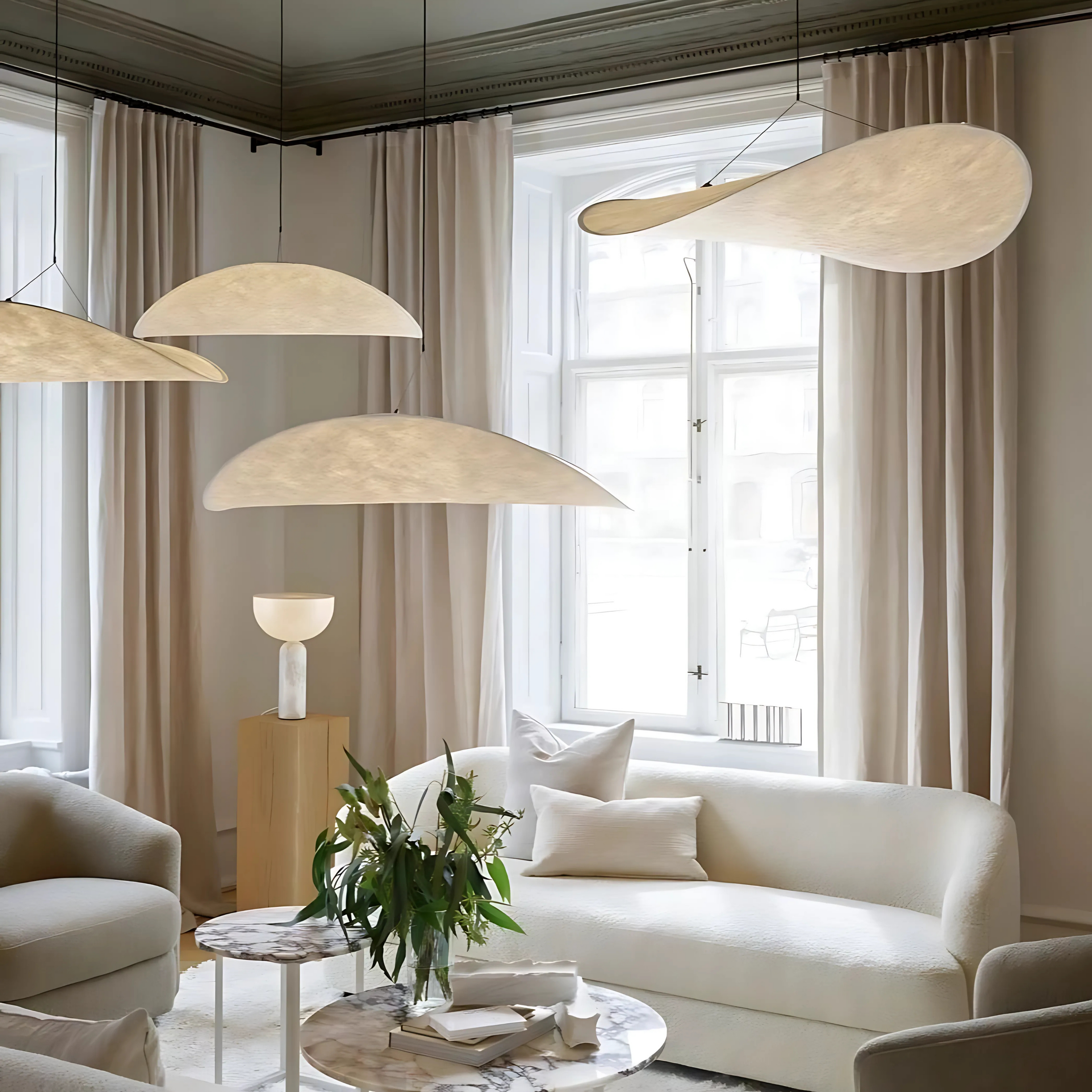 Moderne Zeil Hanglamp - Stijlvolle Japandi Stijl