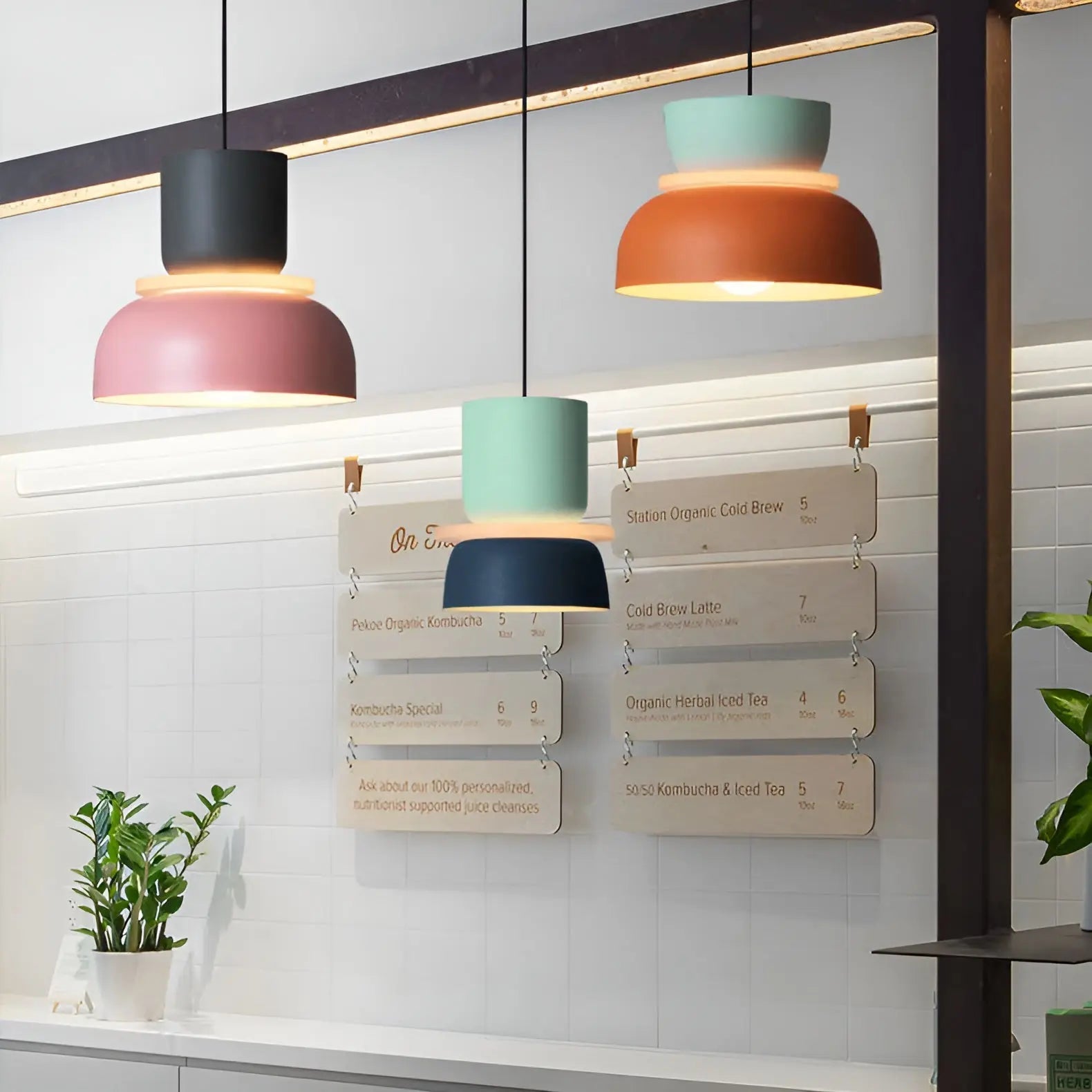 Stijlvolle Macaron LED Hanglamp - Kleurrijk en Elegant