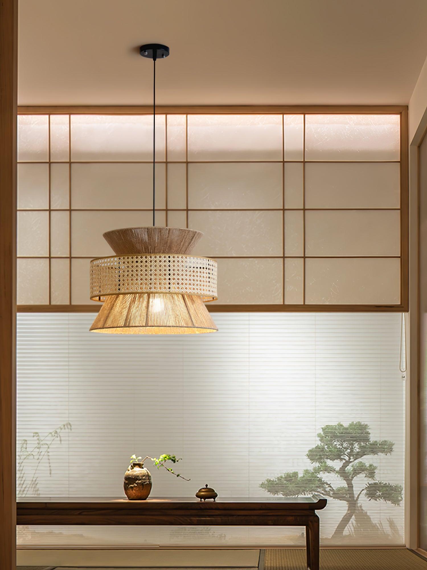 BambooLuxe Hanglamp - Elegant Italiaanse Bamboe Rotan Design