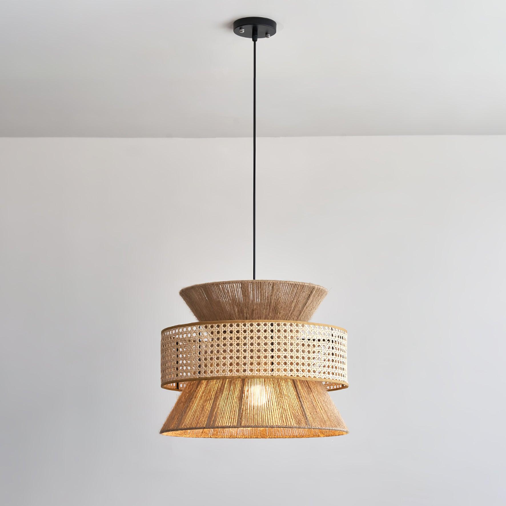 BambooLuxe Hanglamp - Elegant Italiaanse Bamboe Rotan Design