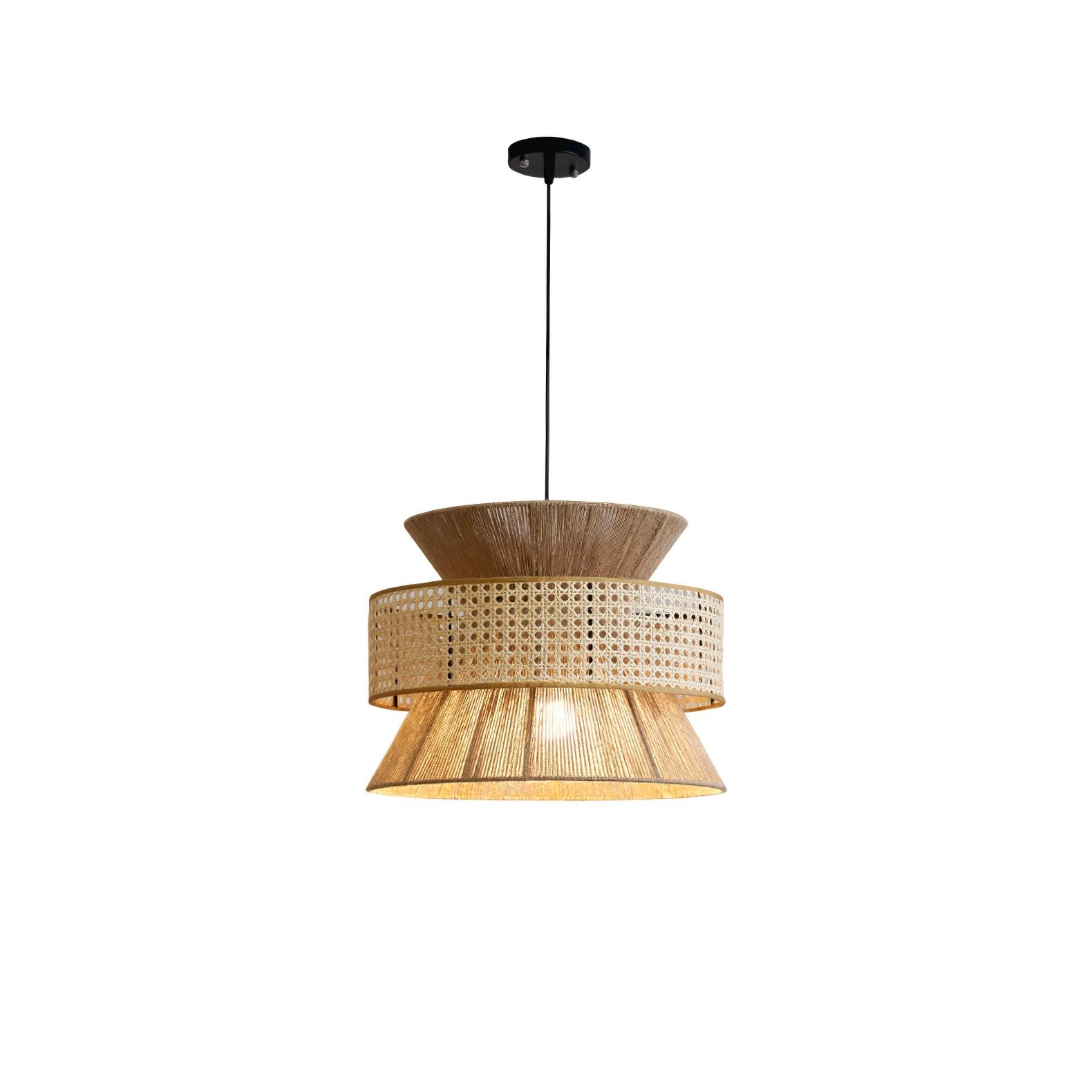 BambooLuxe Hanglamp - Elegant Italiaanse Bamboe Rotan Design