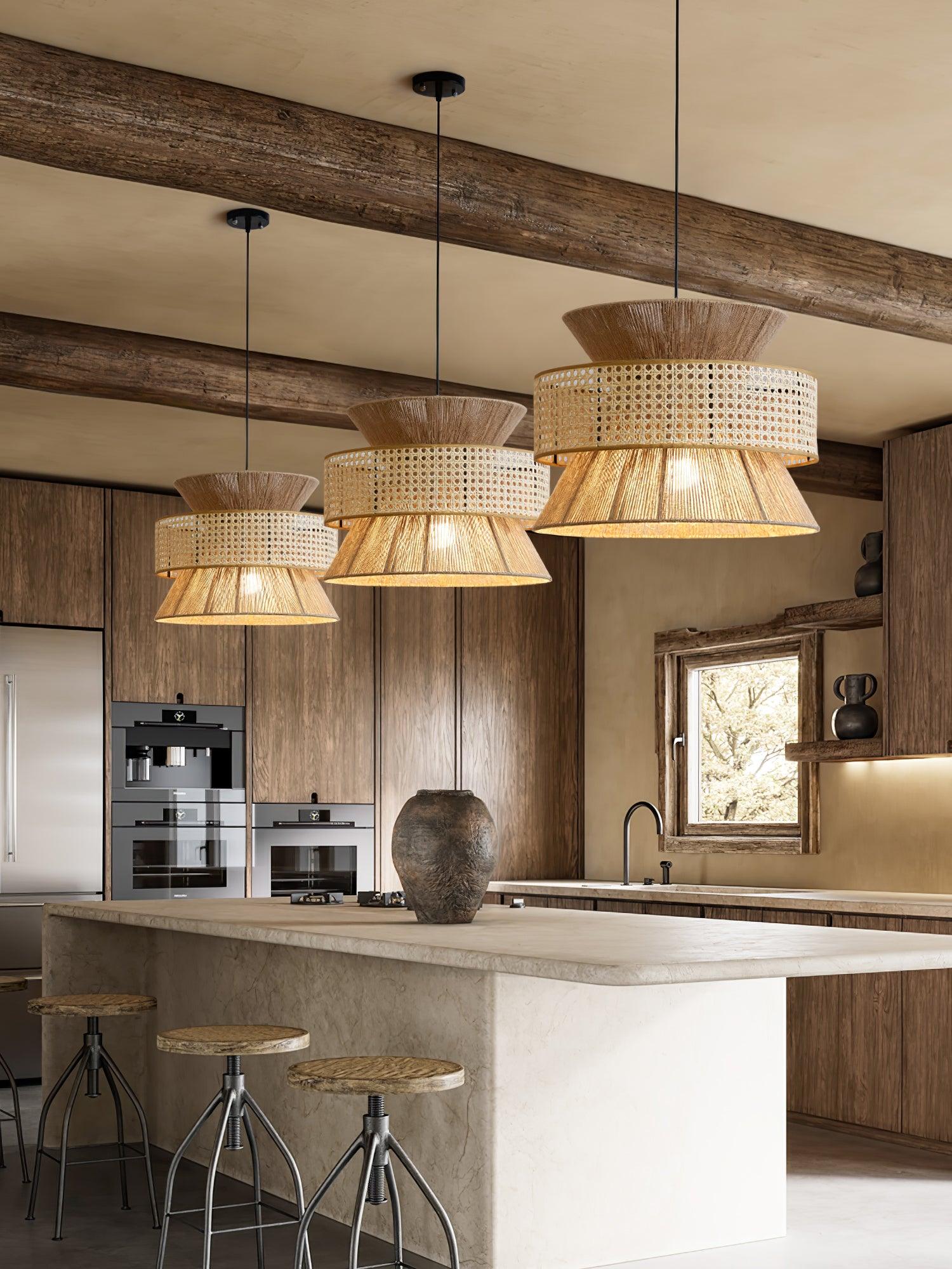 BambooLuxe Hanglamp - Elegant Italiaanse Bamboe Rotan Design