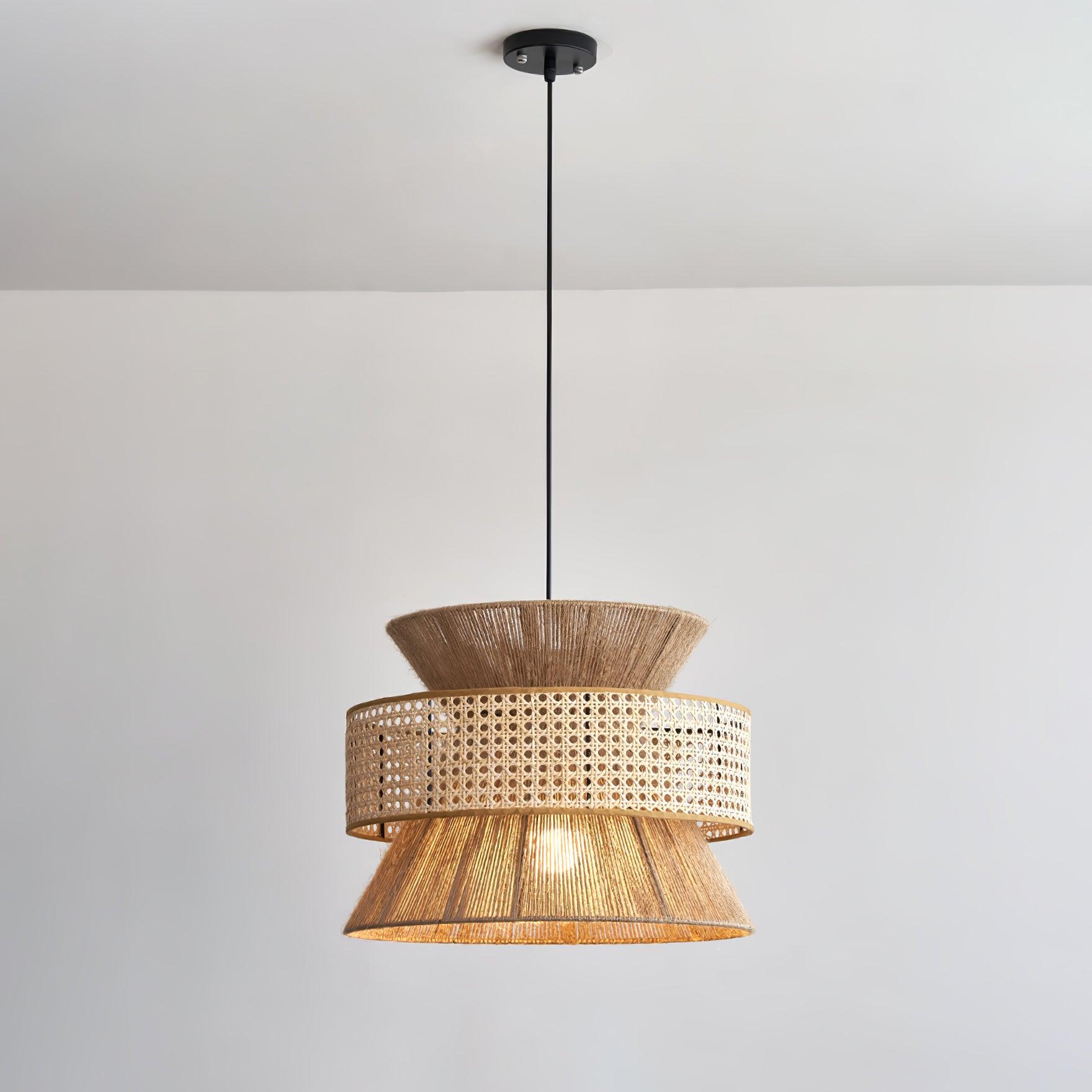 BambooLuxe Hanglamp - Elegant Italiaanse Bamboe Rotan Design
