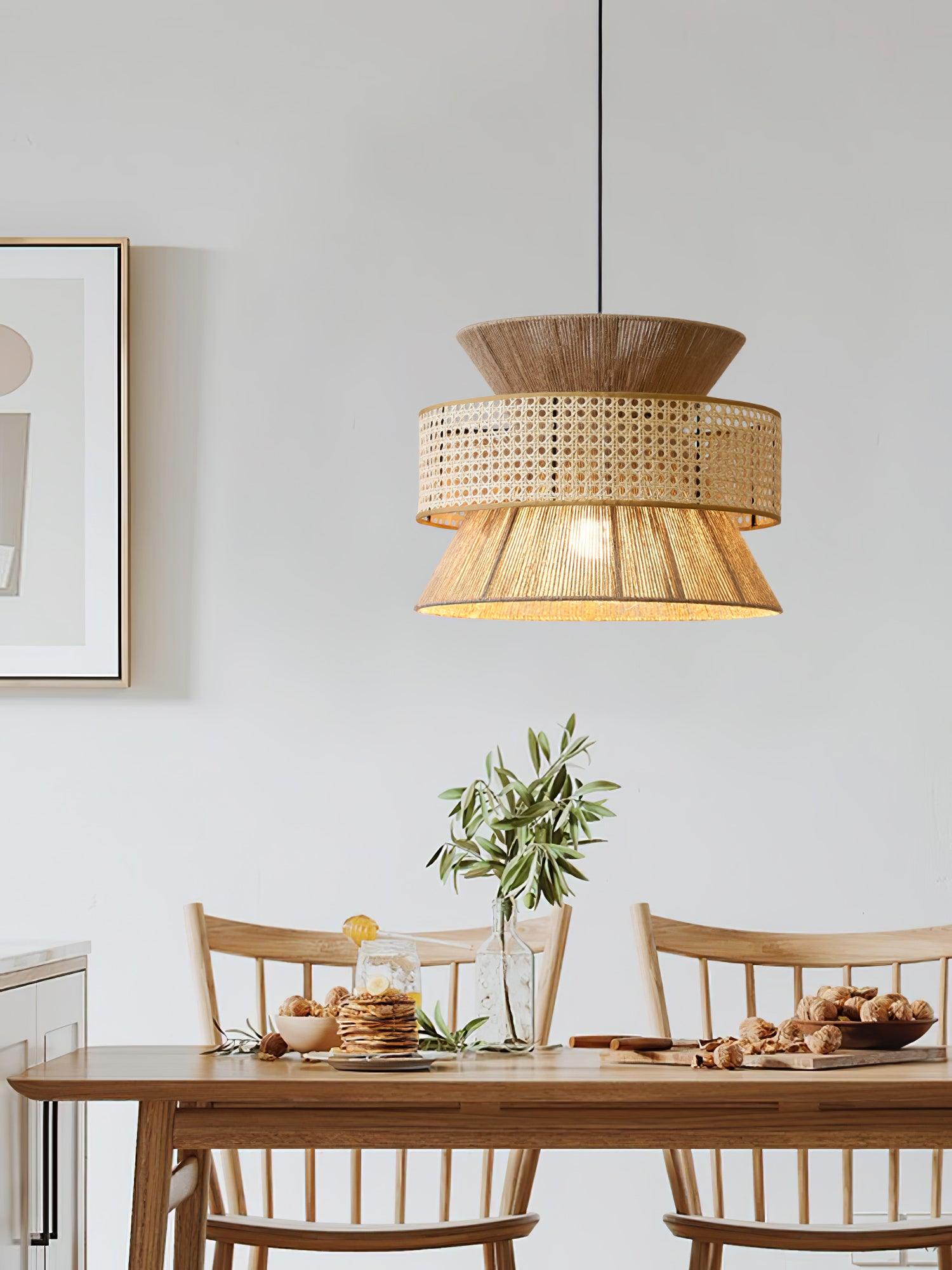 BambooLuxe Hanglamp - Elegant Italiaanse Bamboe Rotan Design