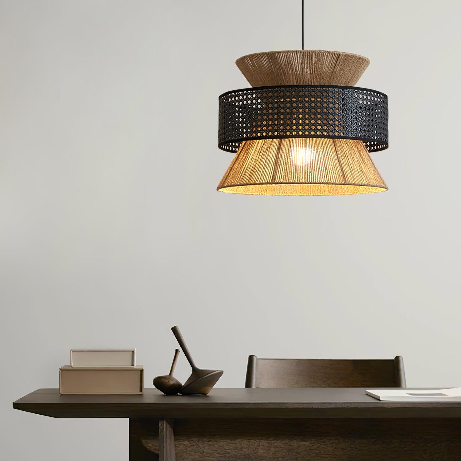 BambooLuxe Hanglamp - Elegant Italiaanse Bamboe Rotan Design
