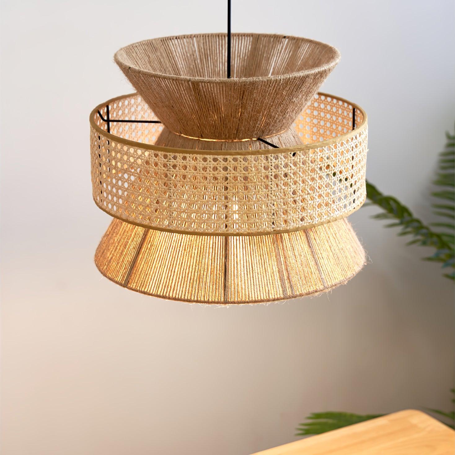 BambooLuxe Hanglamp - Elegant Italiaanse Bamboe Rotan Design