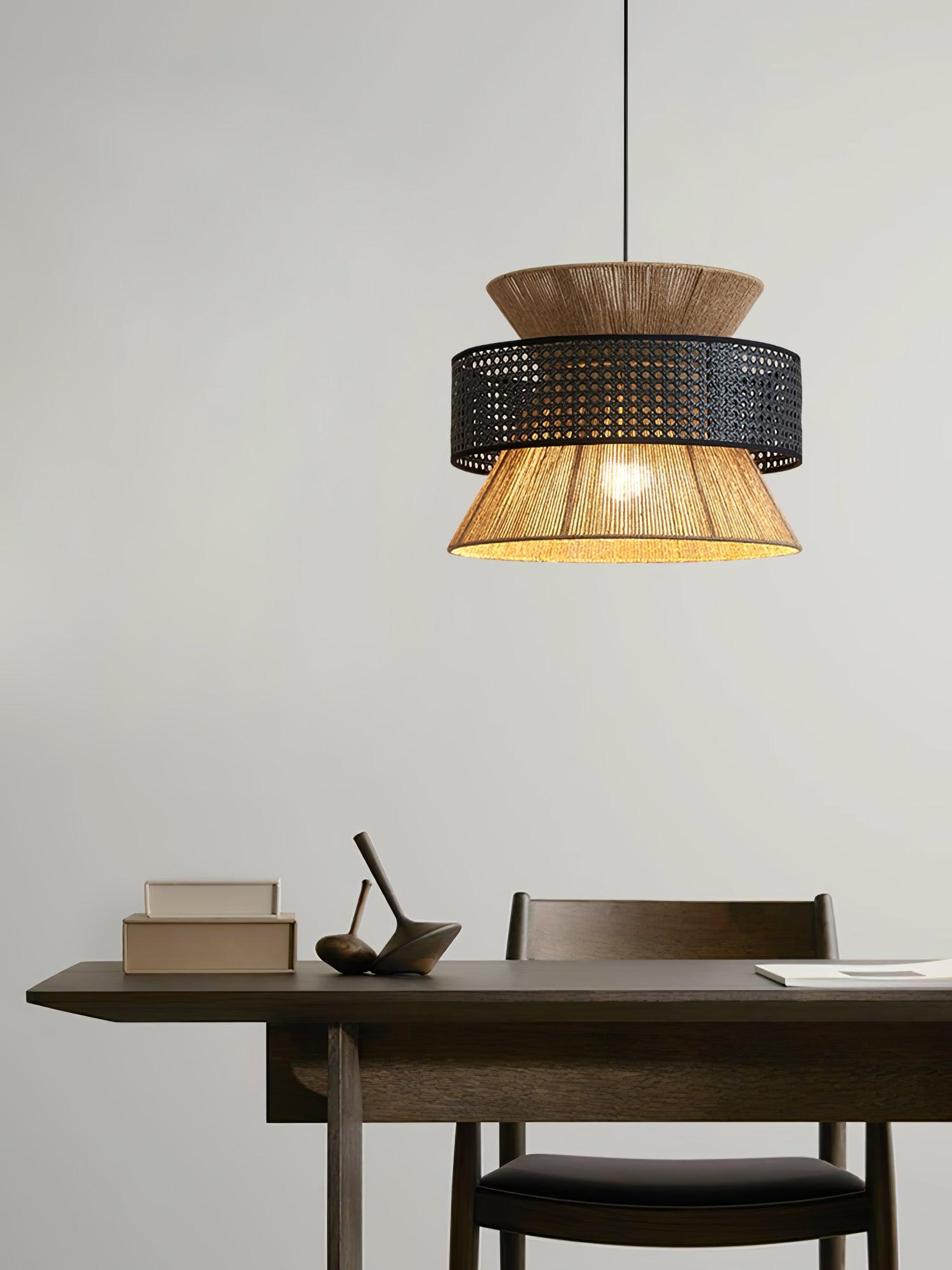 BambooLuxe Hanglamp - Elegant Italiaanse Bamboe Rotan Design
