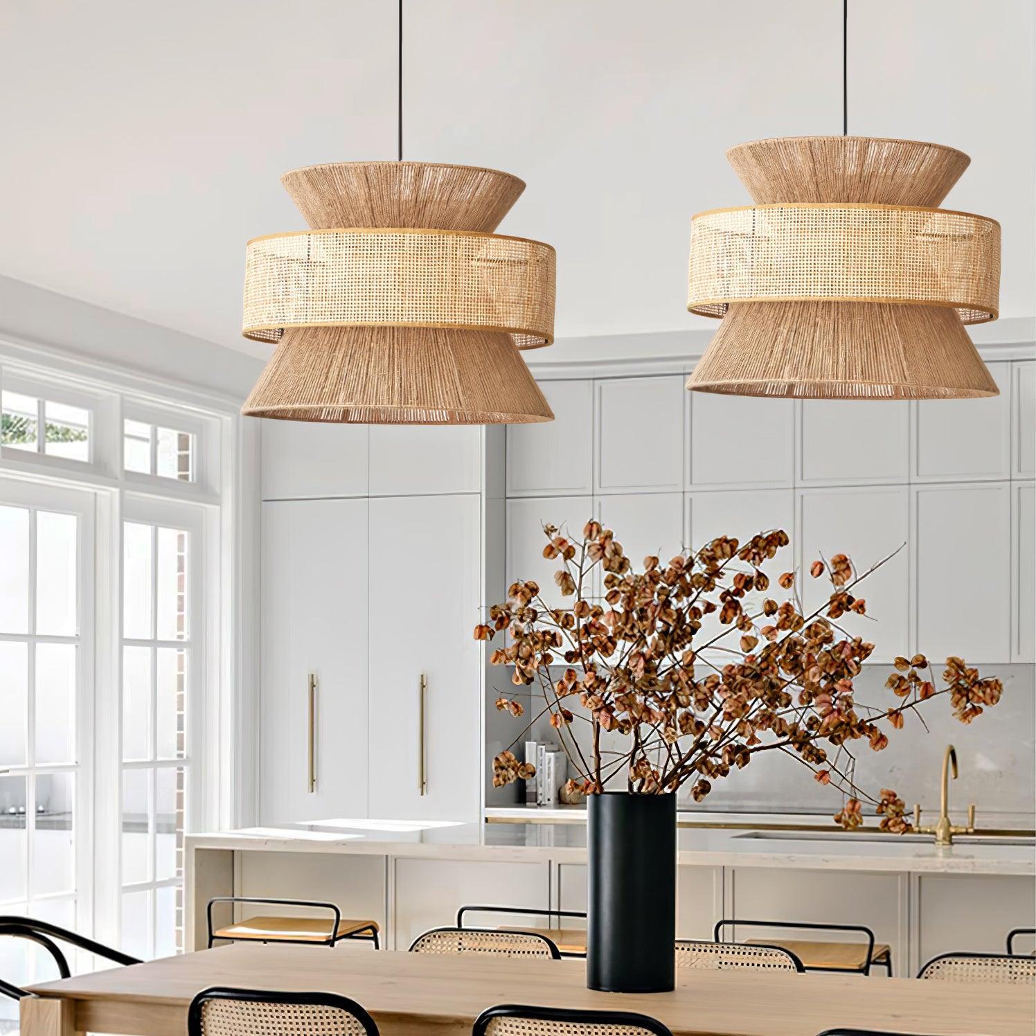 BambooLuxe Hanglamp - Elegant Italiaanse Bamboe Rotan Design