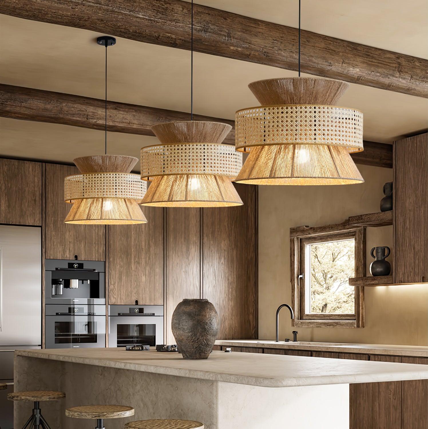 BambooLuxe Hanglamp - Elegant Italiaanse Bamboe Rotan Design