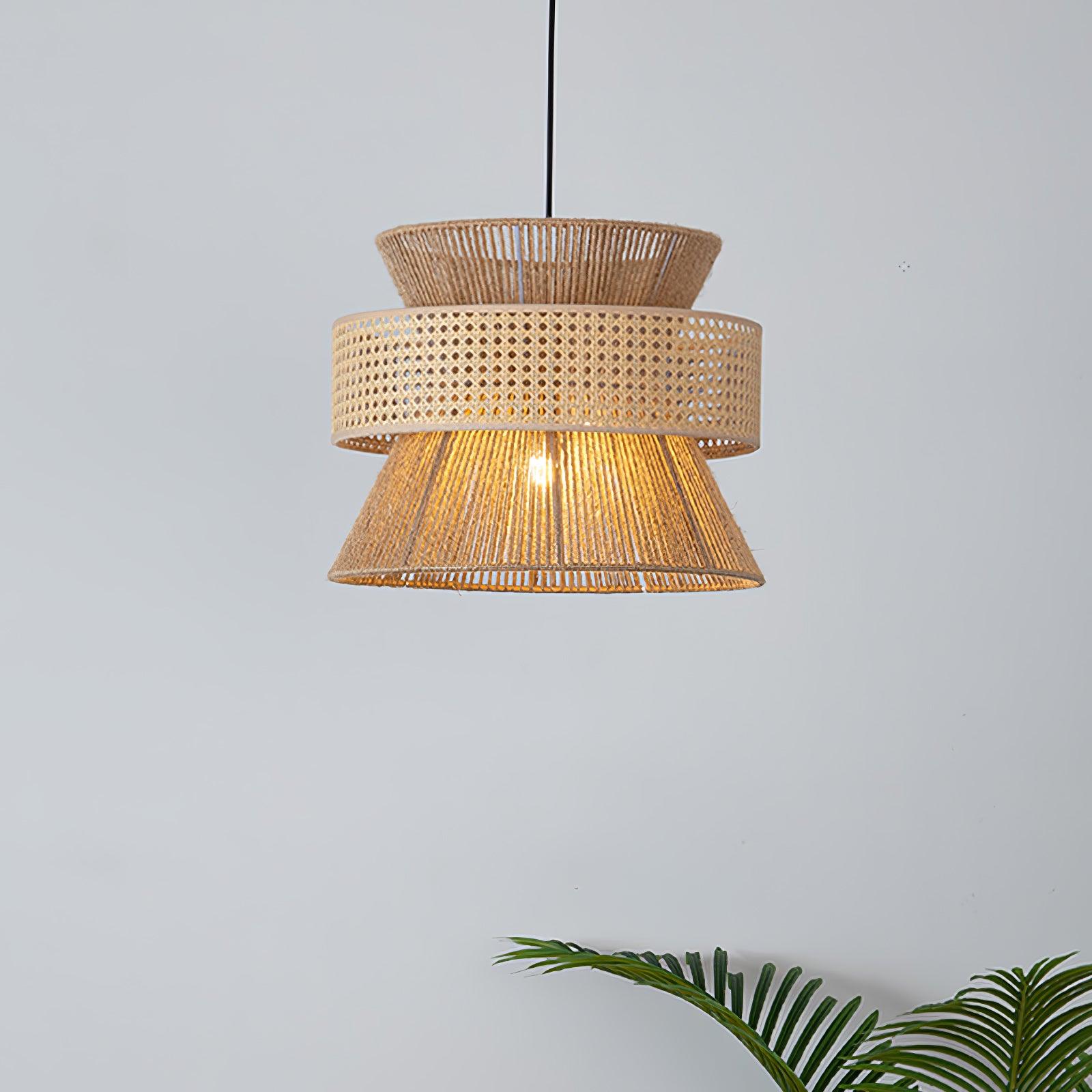 BambooLuxe Hanglamp - Elegant Italiaanse Bamboe Rotan Design