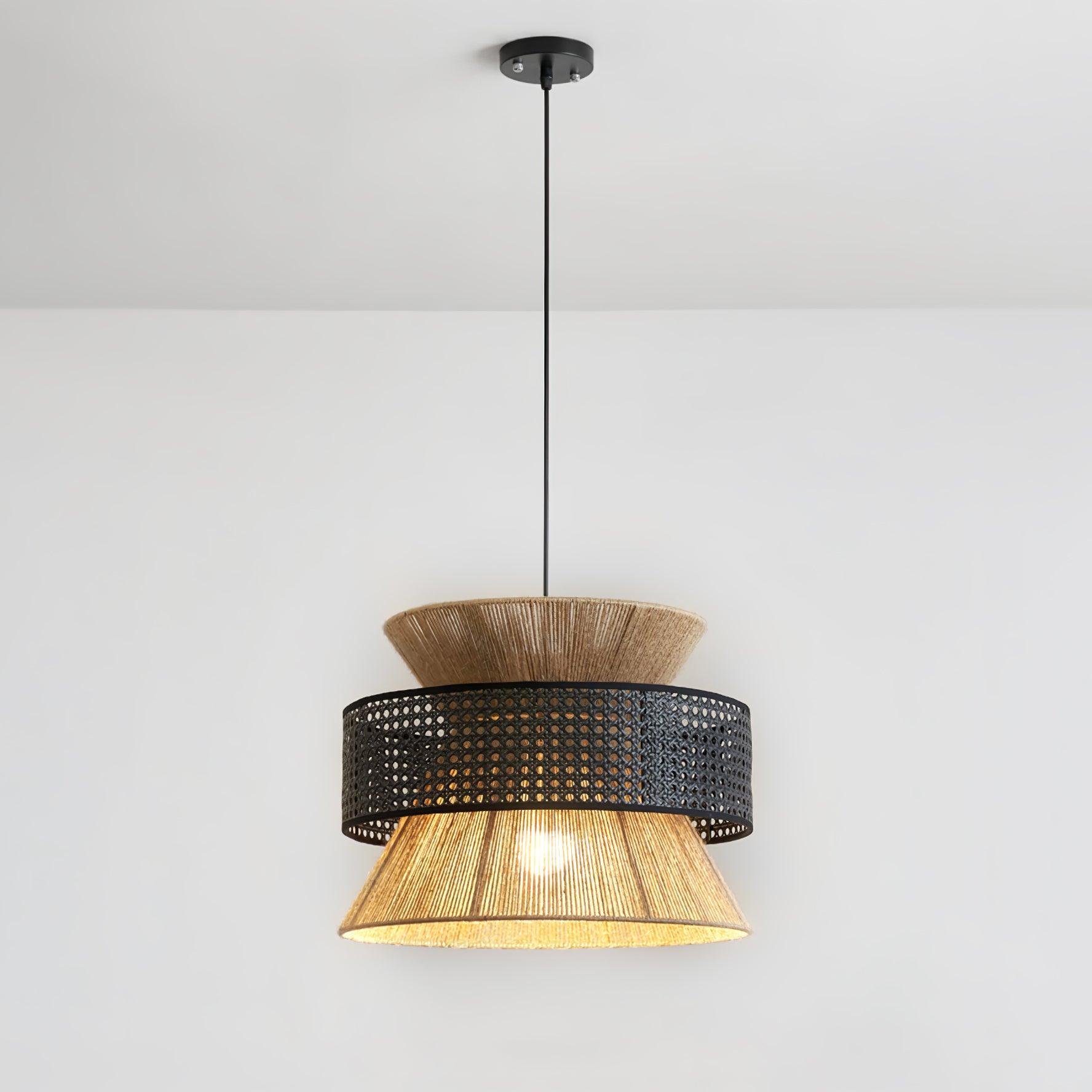 BambooLuxe Hanglamp - Elegant Italiaanse Bamboe Rotan Design