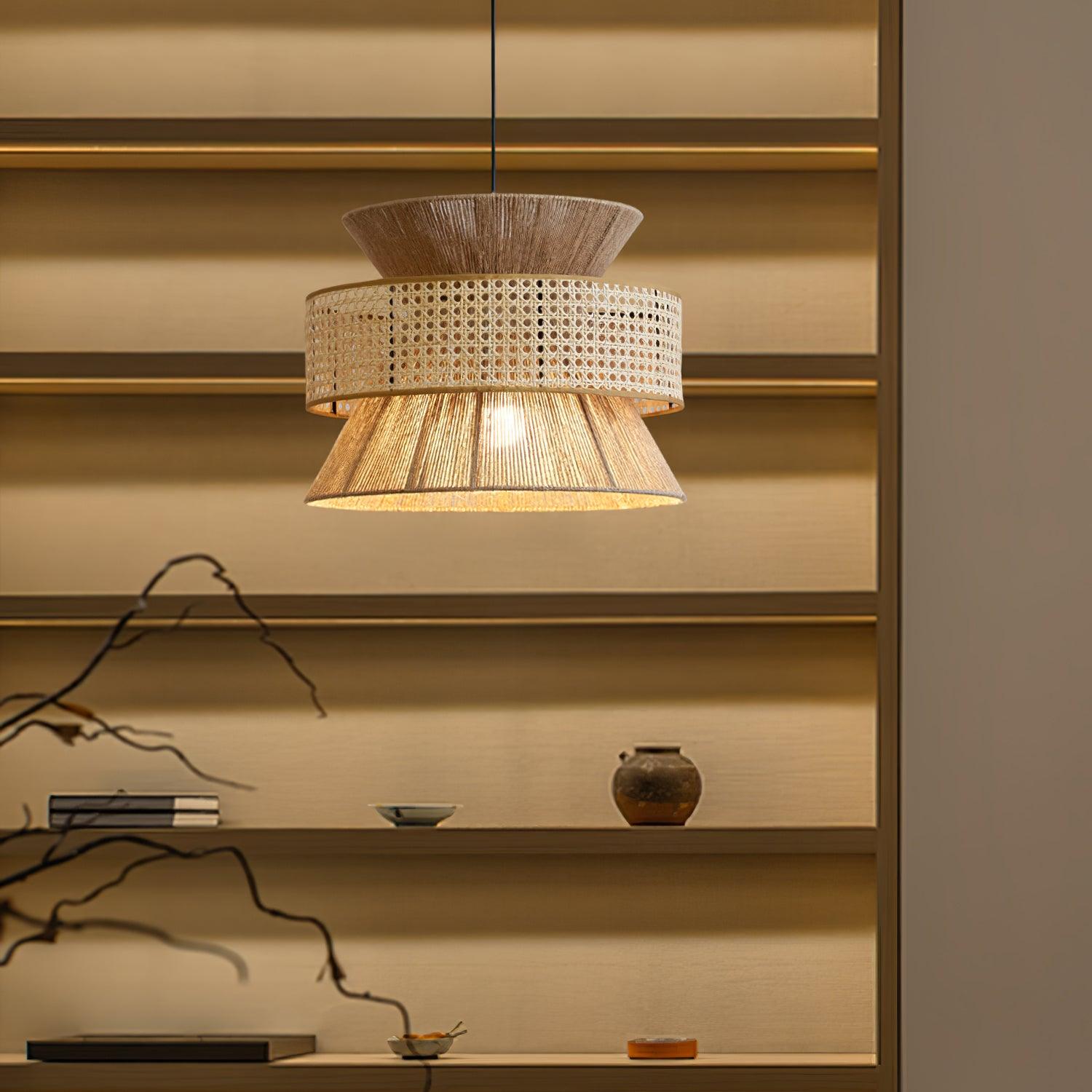 BambooLuxe Hanglamp - Elegant Italiaanse Bamboe Rotan Design